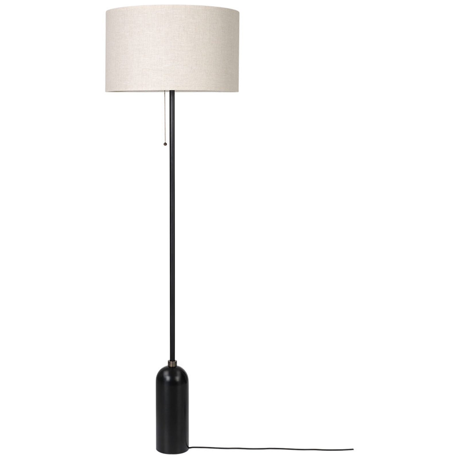 Gravity VloerLamp Zwart Staal/Canvas - GUBI