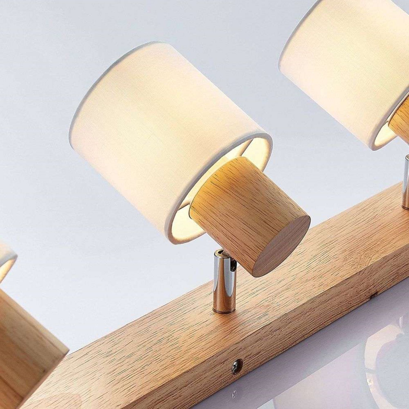 Wanessa 4 Deckenleuchte Wood/White - Lindby