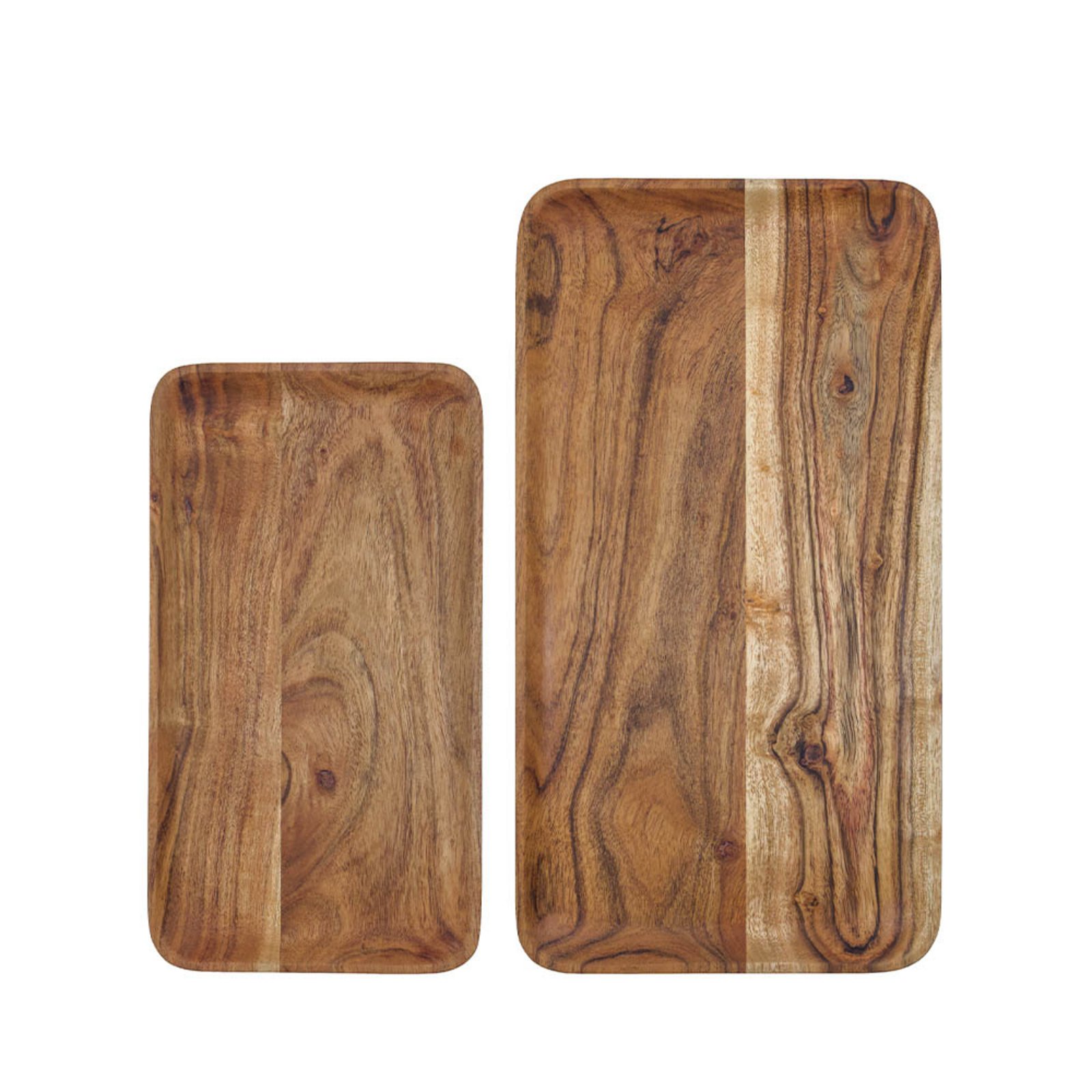 Wood Tálca 33x18x2,5 & 43x23x2,5 Set of 2 Természetes - House Doctor
