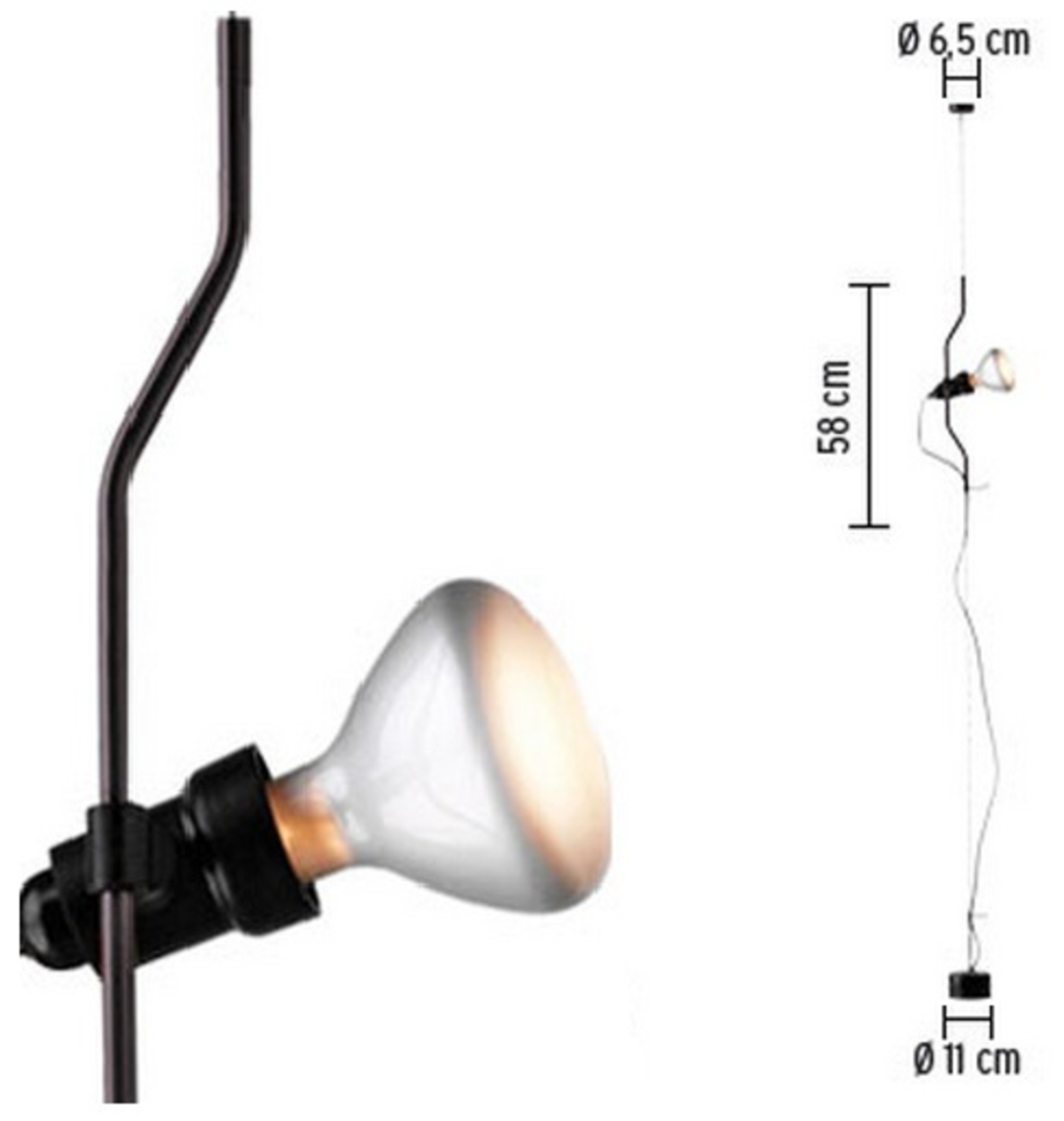 Parentesin Lampendeel voor Hanglamp Zwart Zonder Dimmer - Flos 