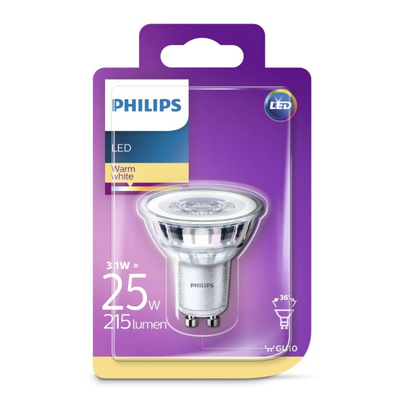 Žárovka LED 3,1W (25W/215lm) GU10 - Philips