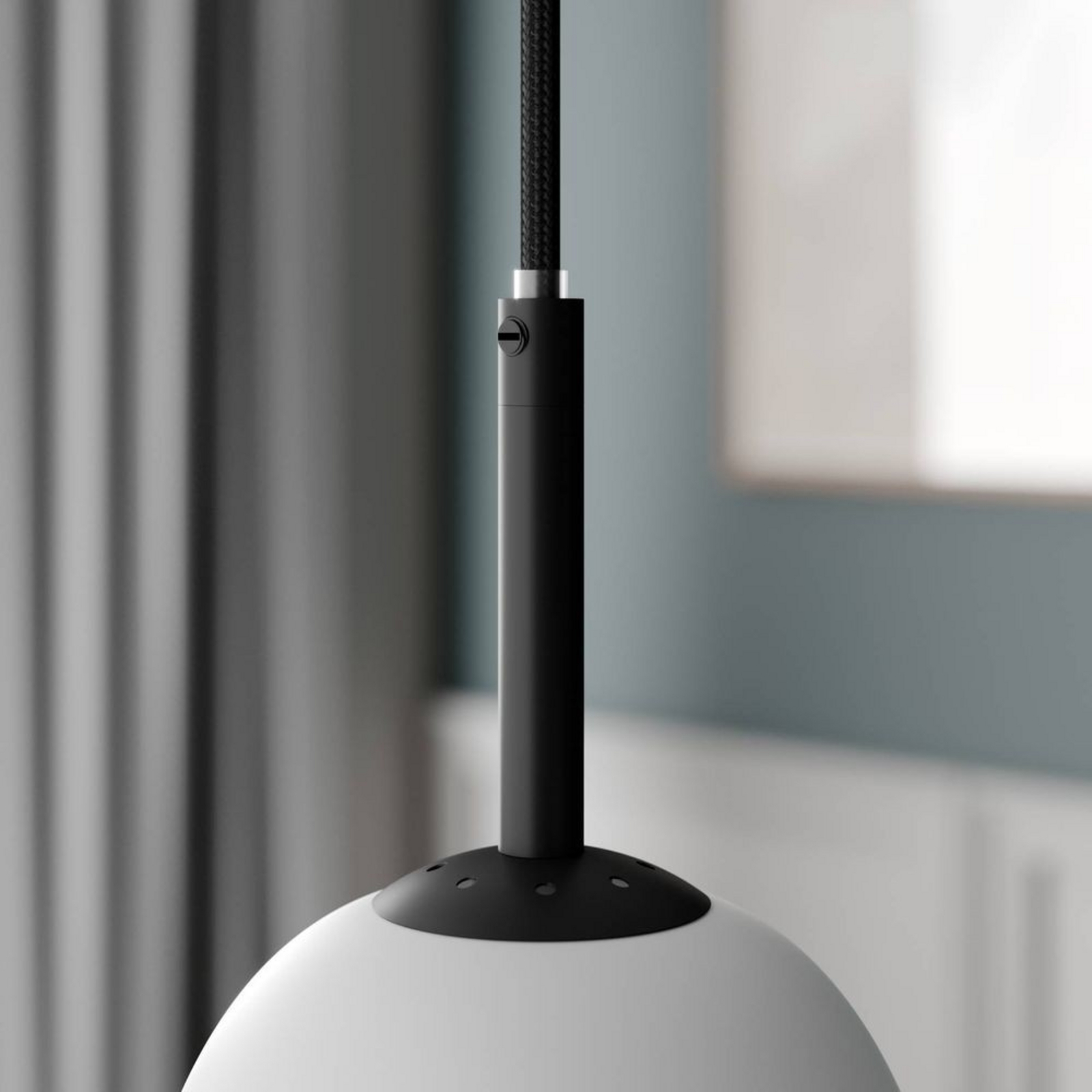 Etiena 5 Hanglamp Opal/Black - Lindby