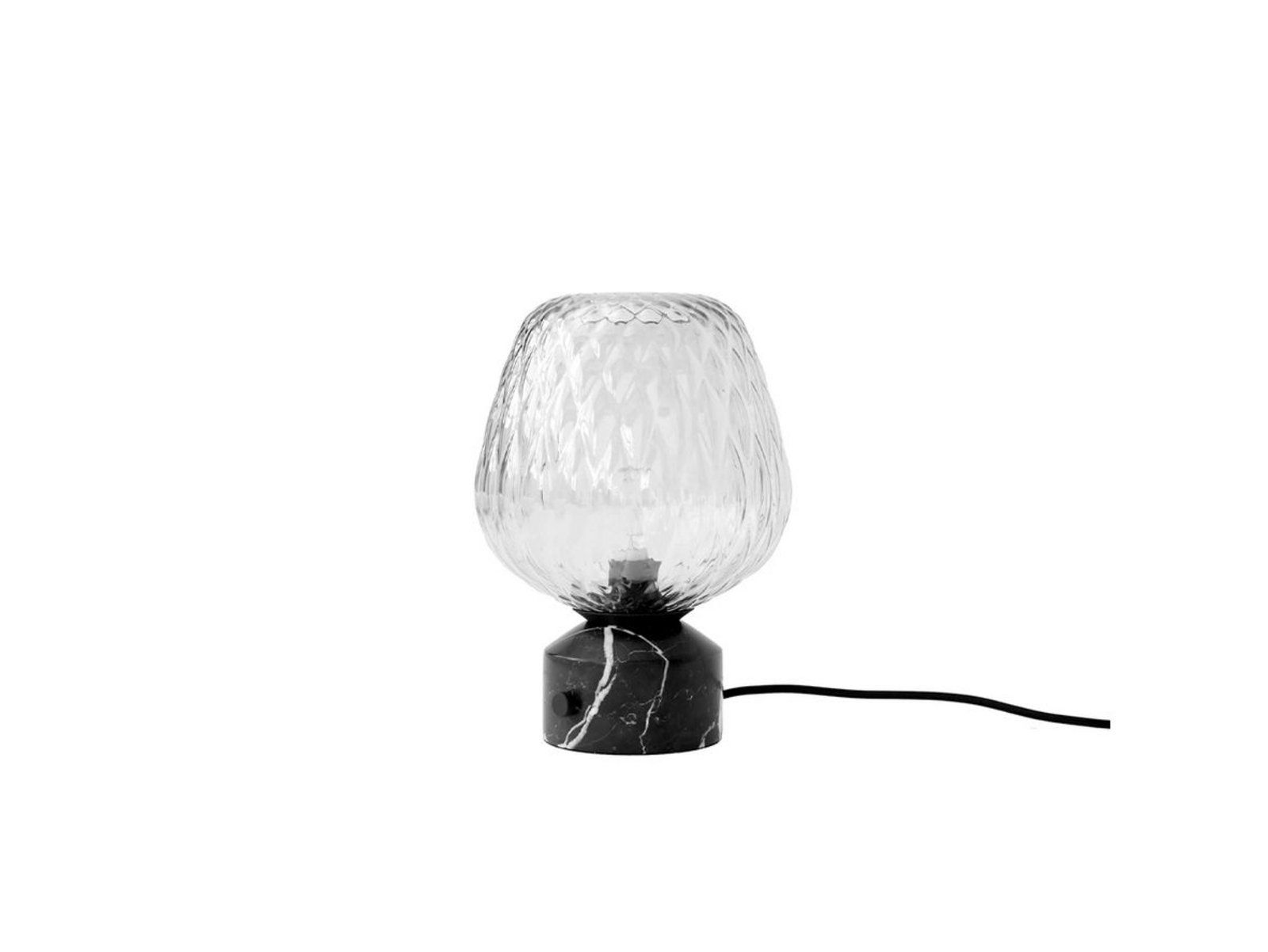 Blown SW6 Tischleuchte Nero Marquina & Silver Lustre - &Tradition