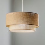 Candeeiro suspenso Boho juta castanho natural Ø45cm 1 lâmpada
