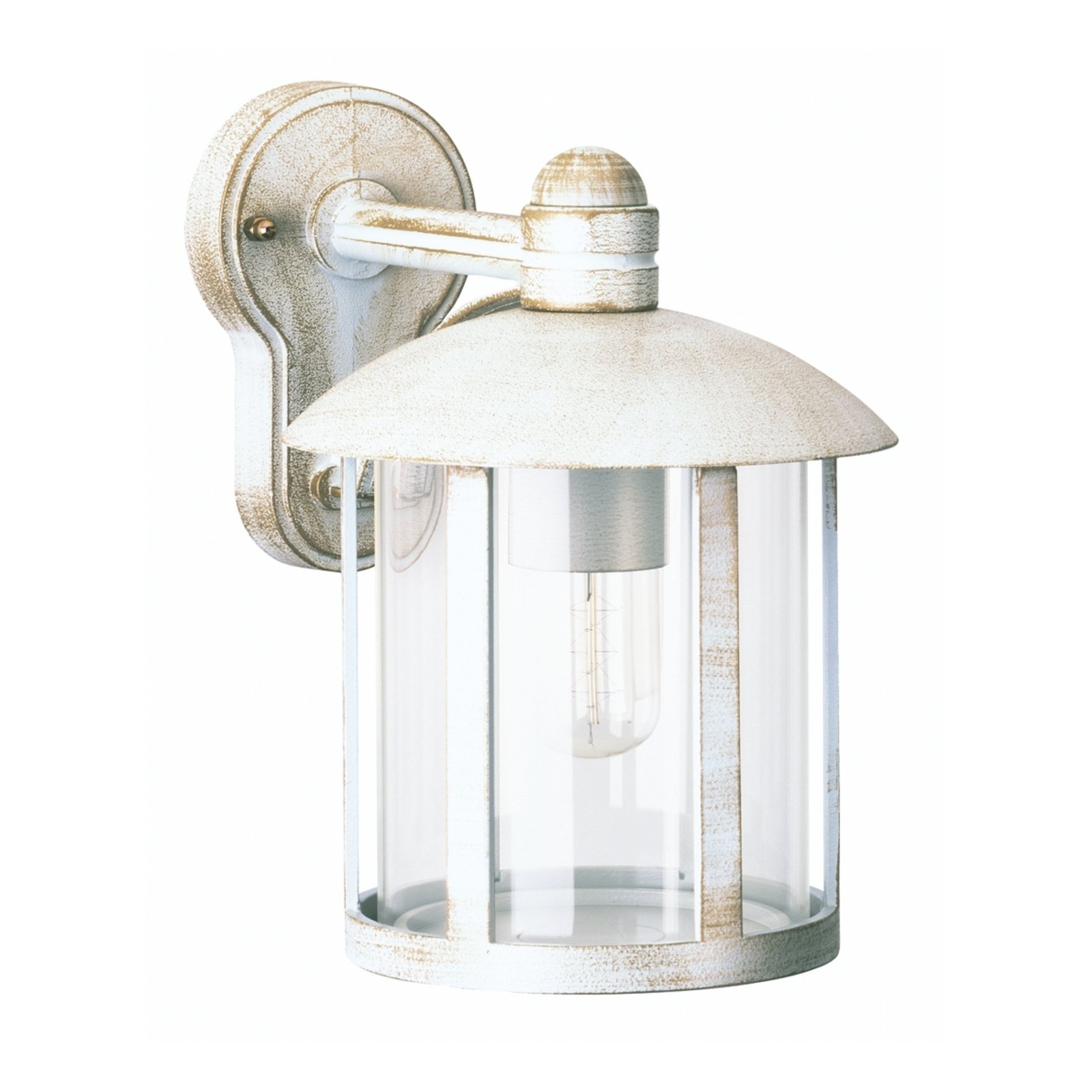 Attrayante applique d'extérieur Geras blanc doré