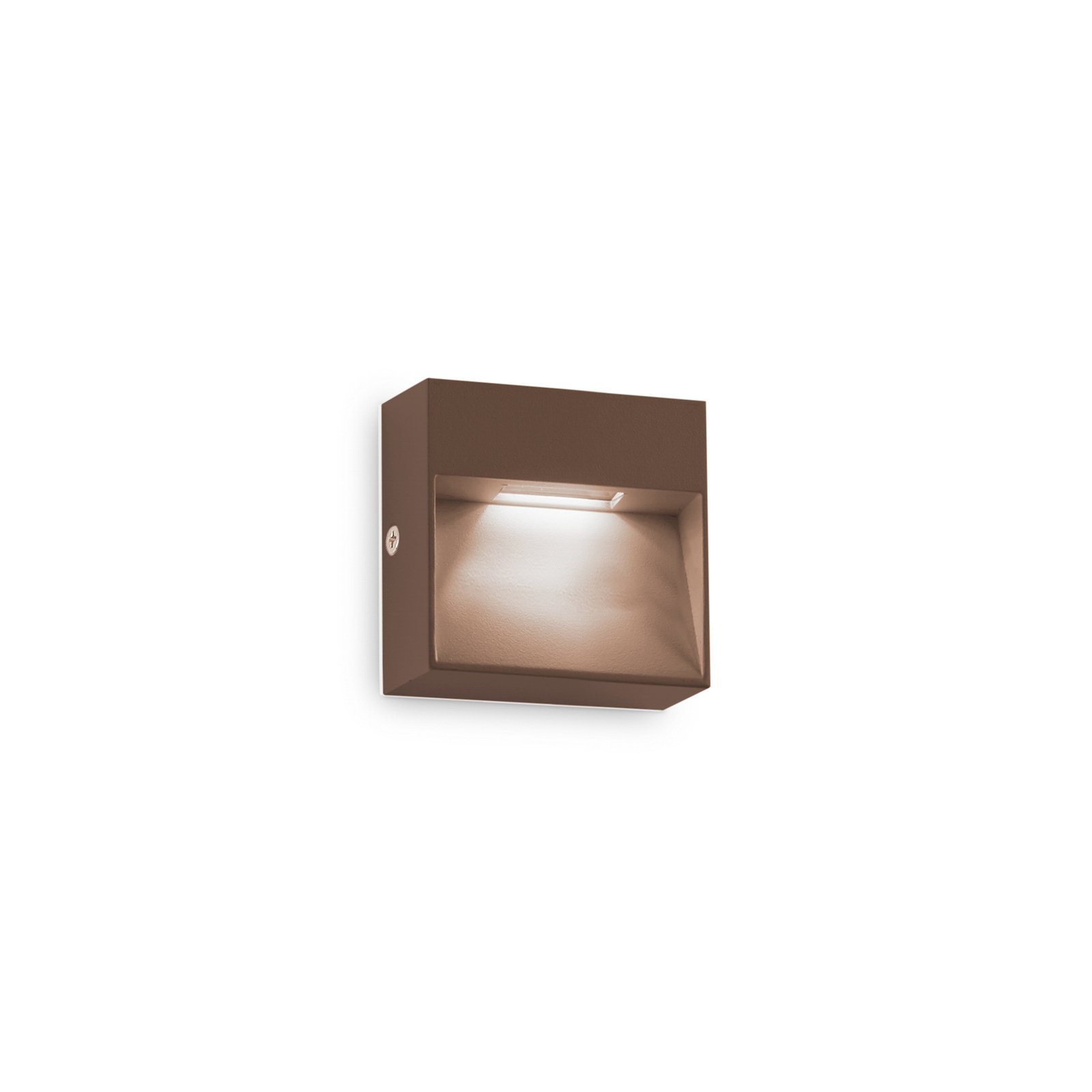 Φωτιστικό τοίχου LED εξωτερικού χώρου Ideal Lux Dedra, καφέ, 10 x 10 cm