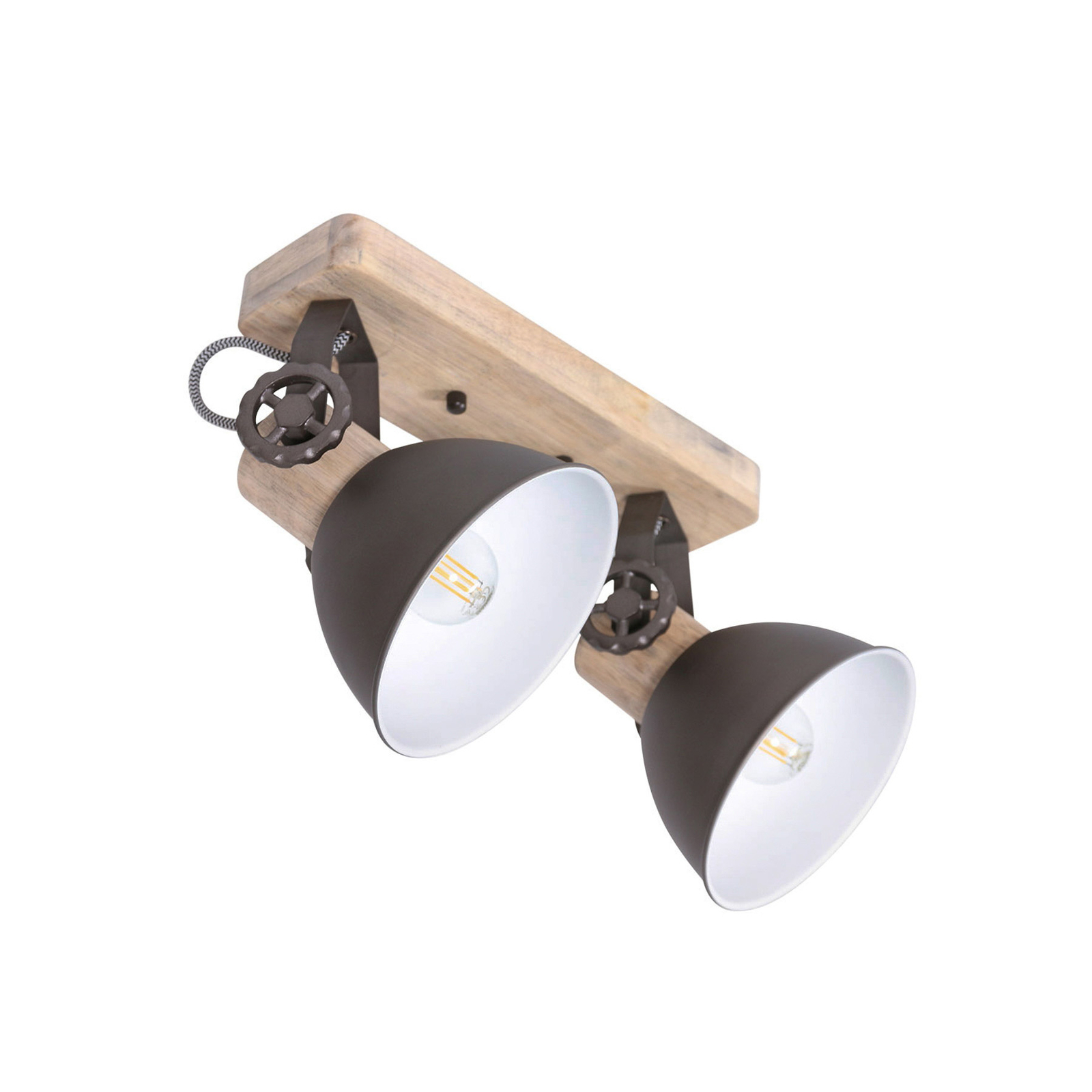 Foco de techo Gearwood, 2 luces, antracita