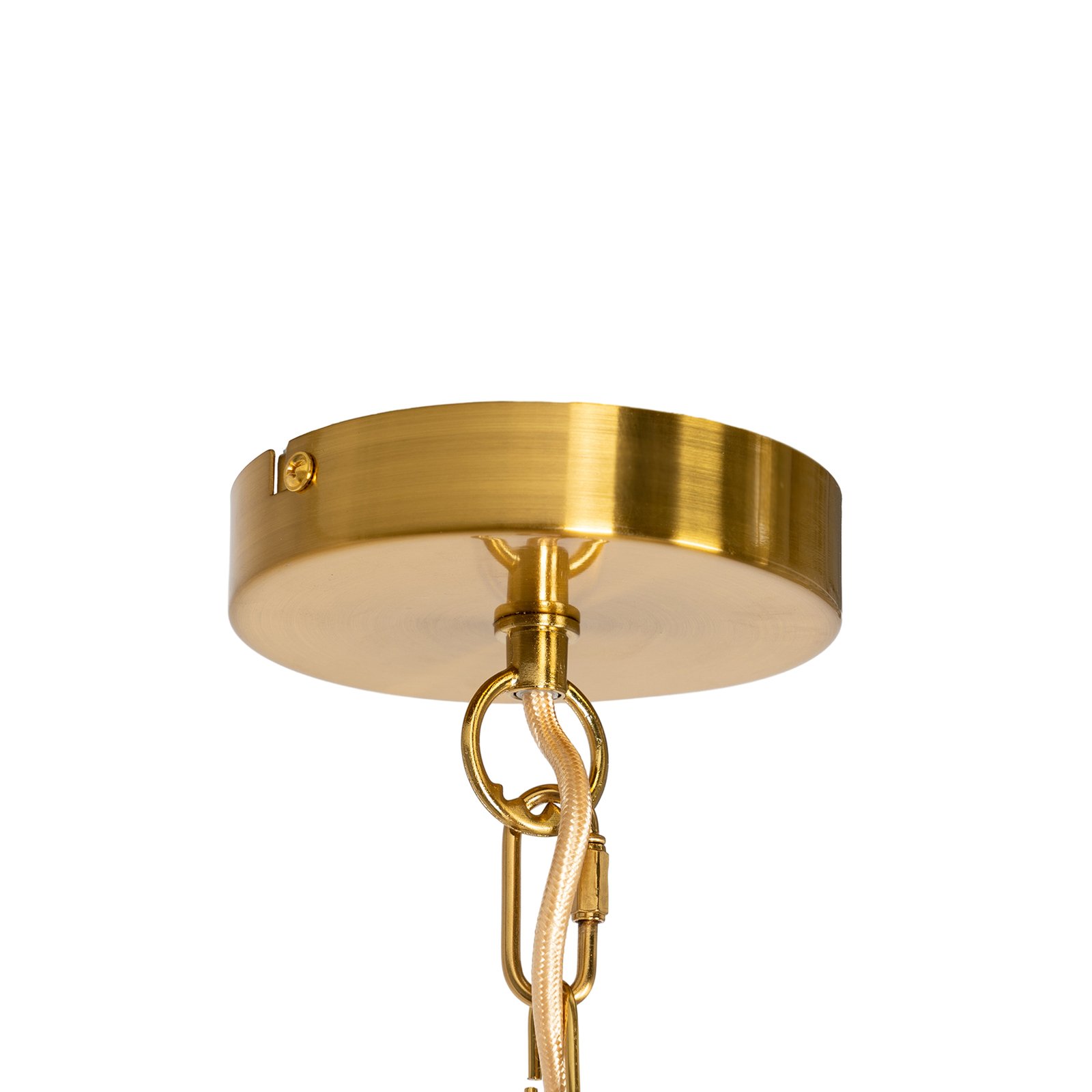 Luster Lindby Elanova, mosadz, 6 svetiel, Ø 70 cm, E14