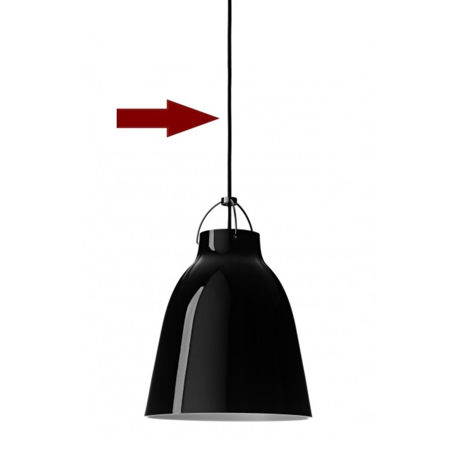 Kabel für Caravaggio 6m Schwarz - Fritz Hansen