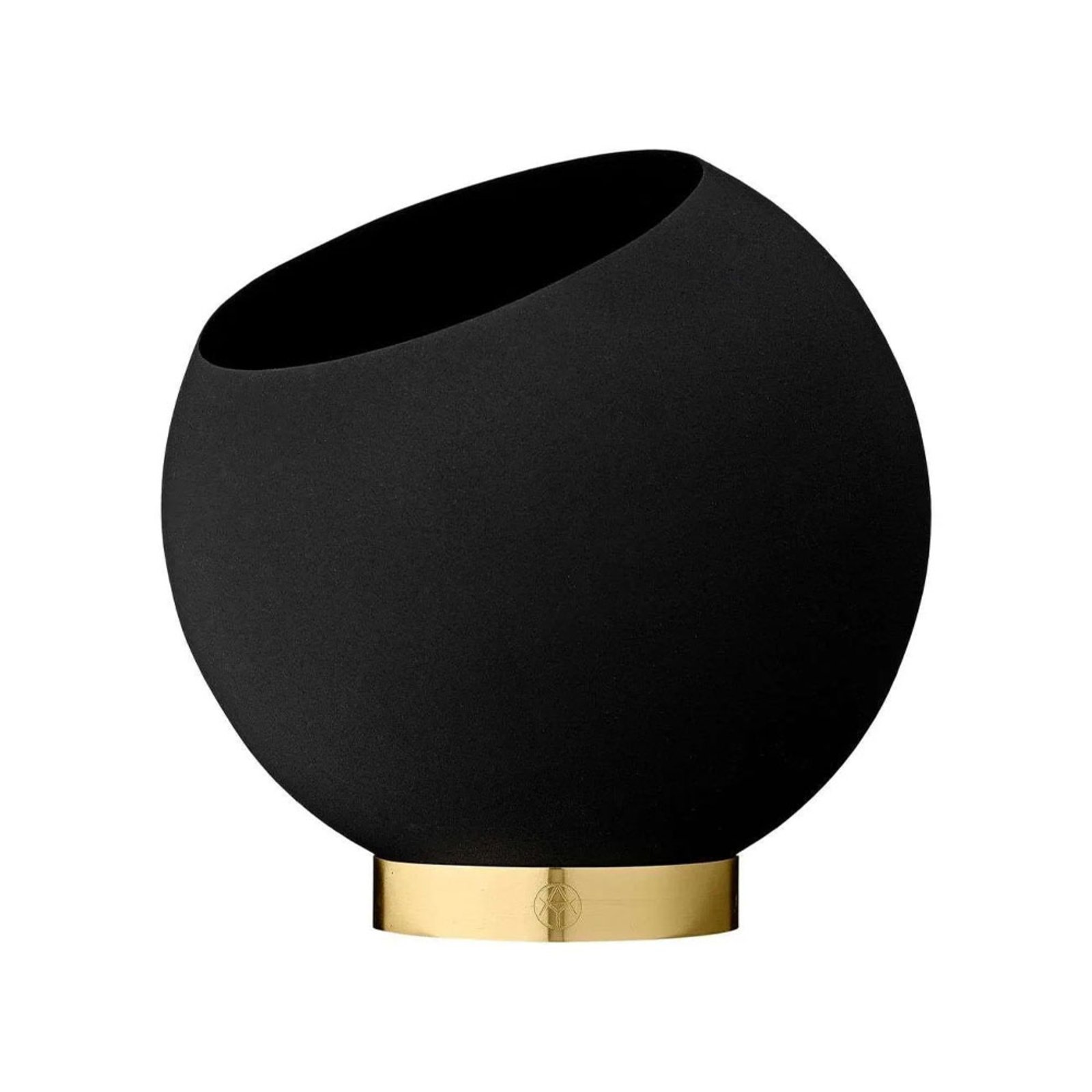 Globe Plant Pot Ø21xH18,8 Black/Gold - AYTM