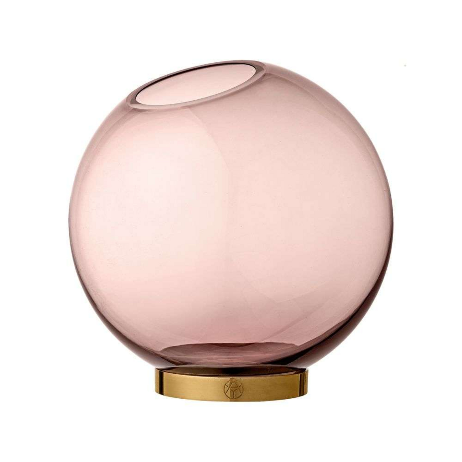 Globe Vaas w/Stand Ø21xH21 Rose/Gold - AYTM