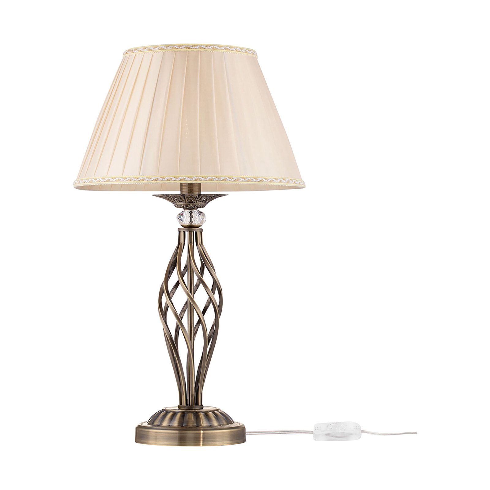 Maytoni Grace bordslampa 1 lampa mässing/beige