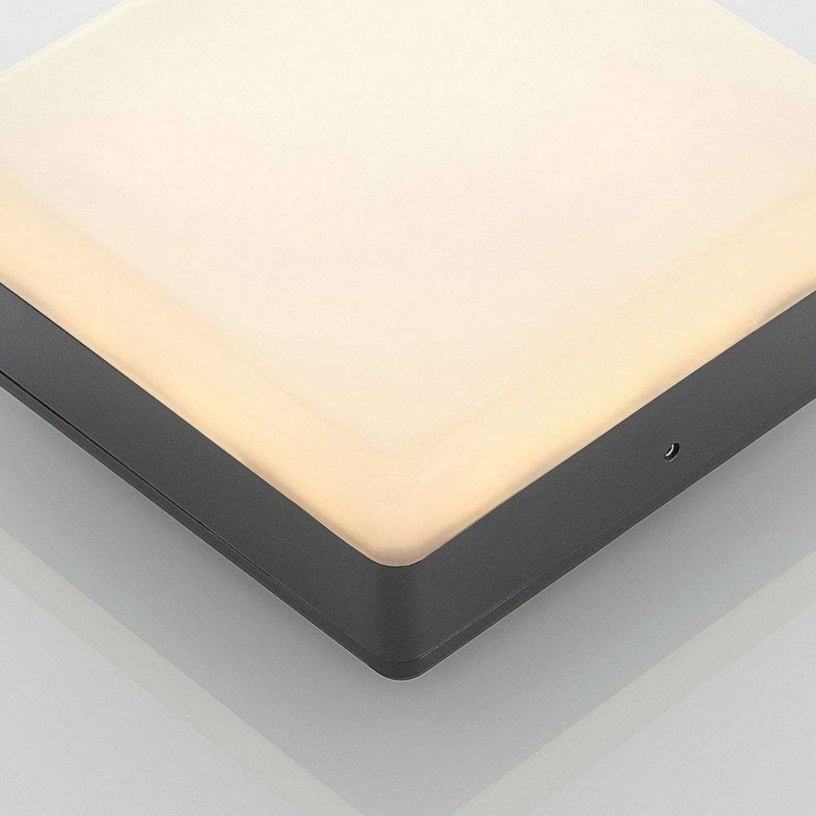 Thilo LED Outdoor Ceiling Lamp w/Sensor Grey - Lucande