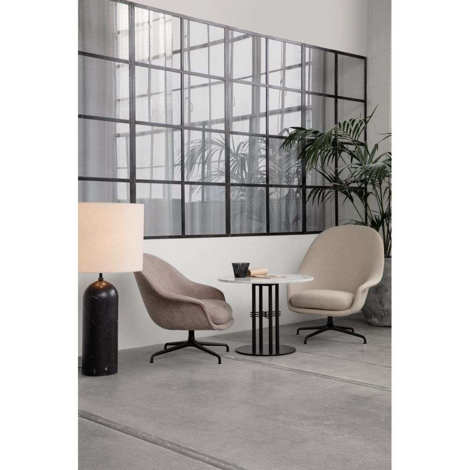 Gravity XL High Stojací Lampa Grey Marble/White - GUBI