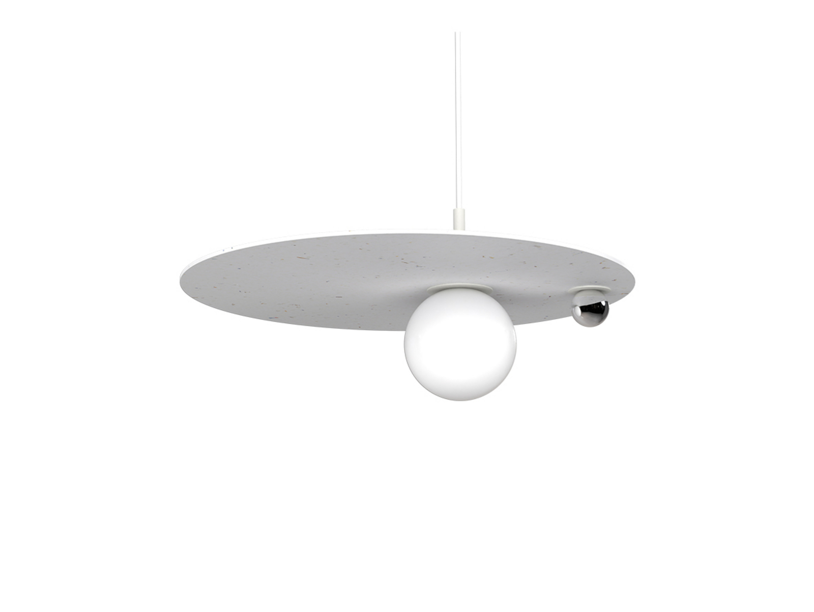 Pluto Big Pendant Candycotton White - Swedish Ninja