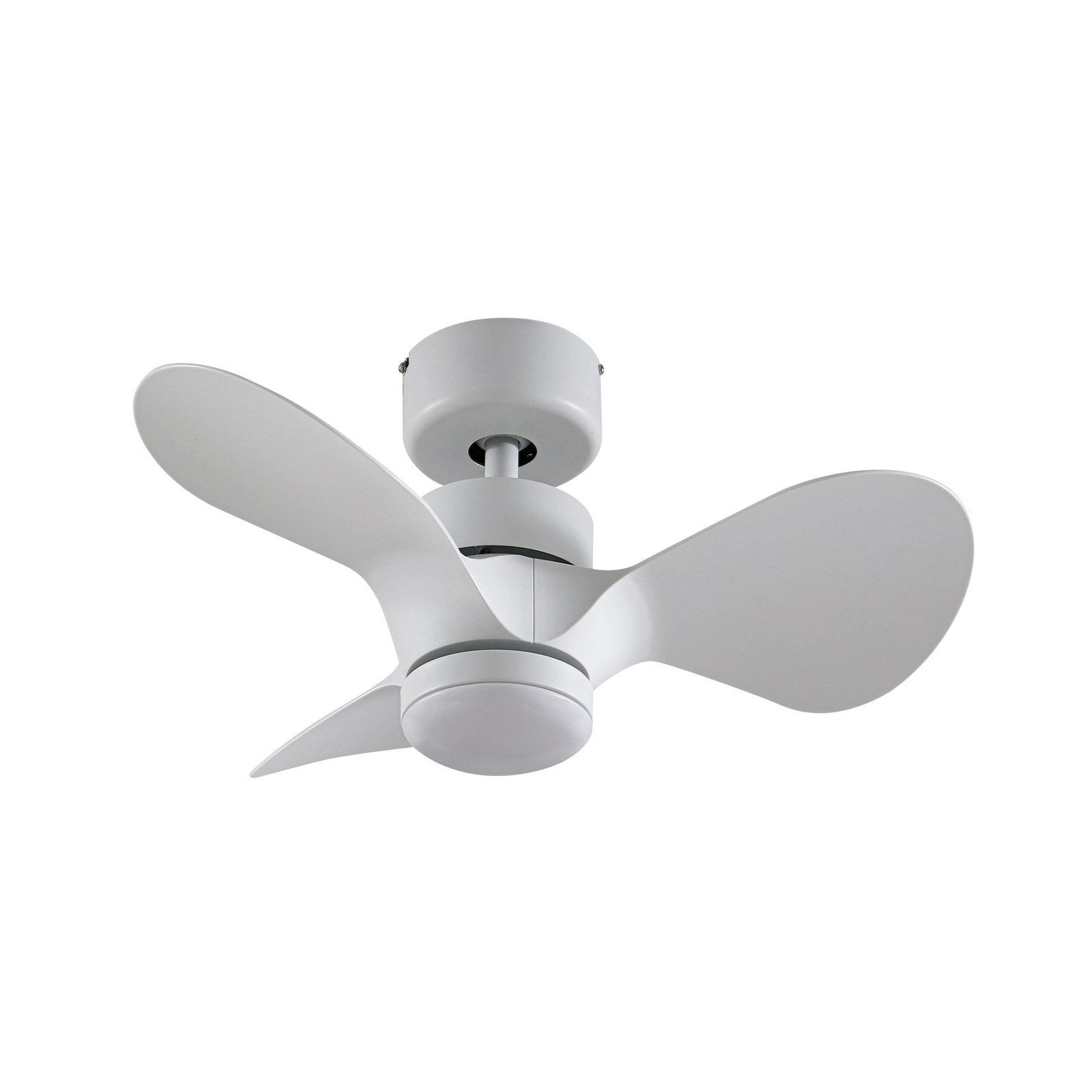 Lindby LED-loftventilator Enon, hvid, DC-motor, støjsvag