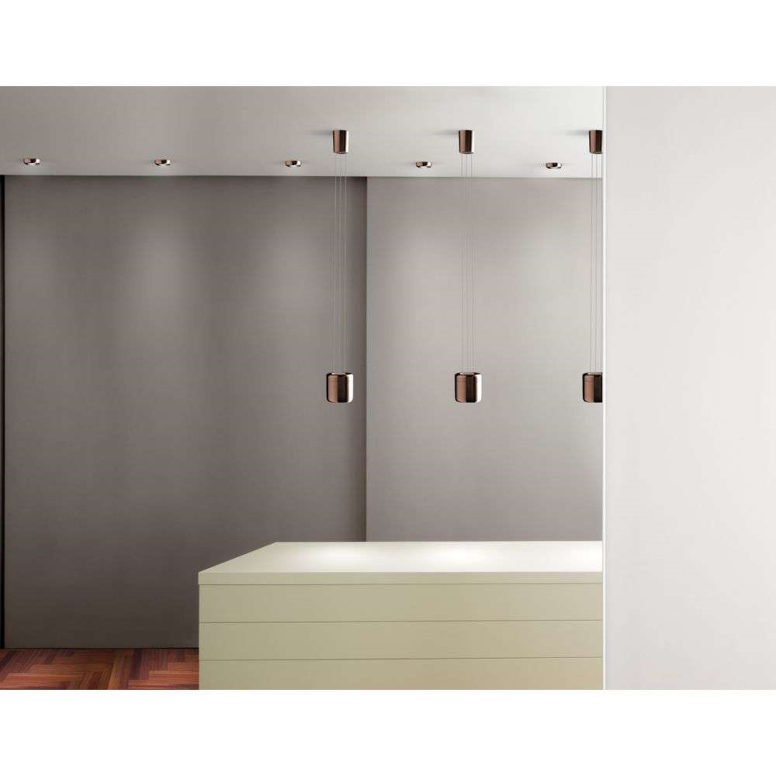 Cavity LED Hanglamp L Bronze - Serien Lighting