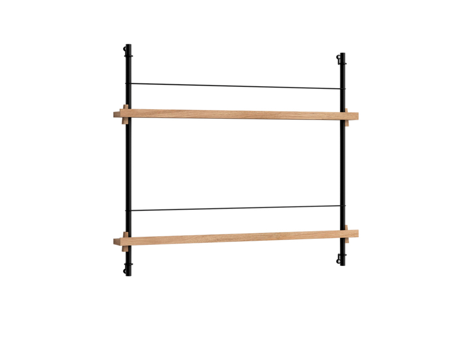 Magazine Shelving 65 Prateleira Oak/Black - Moebe