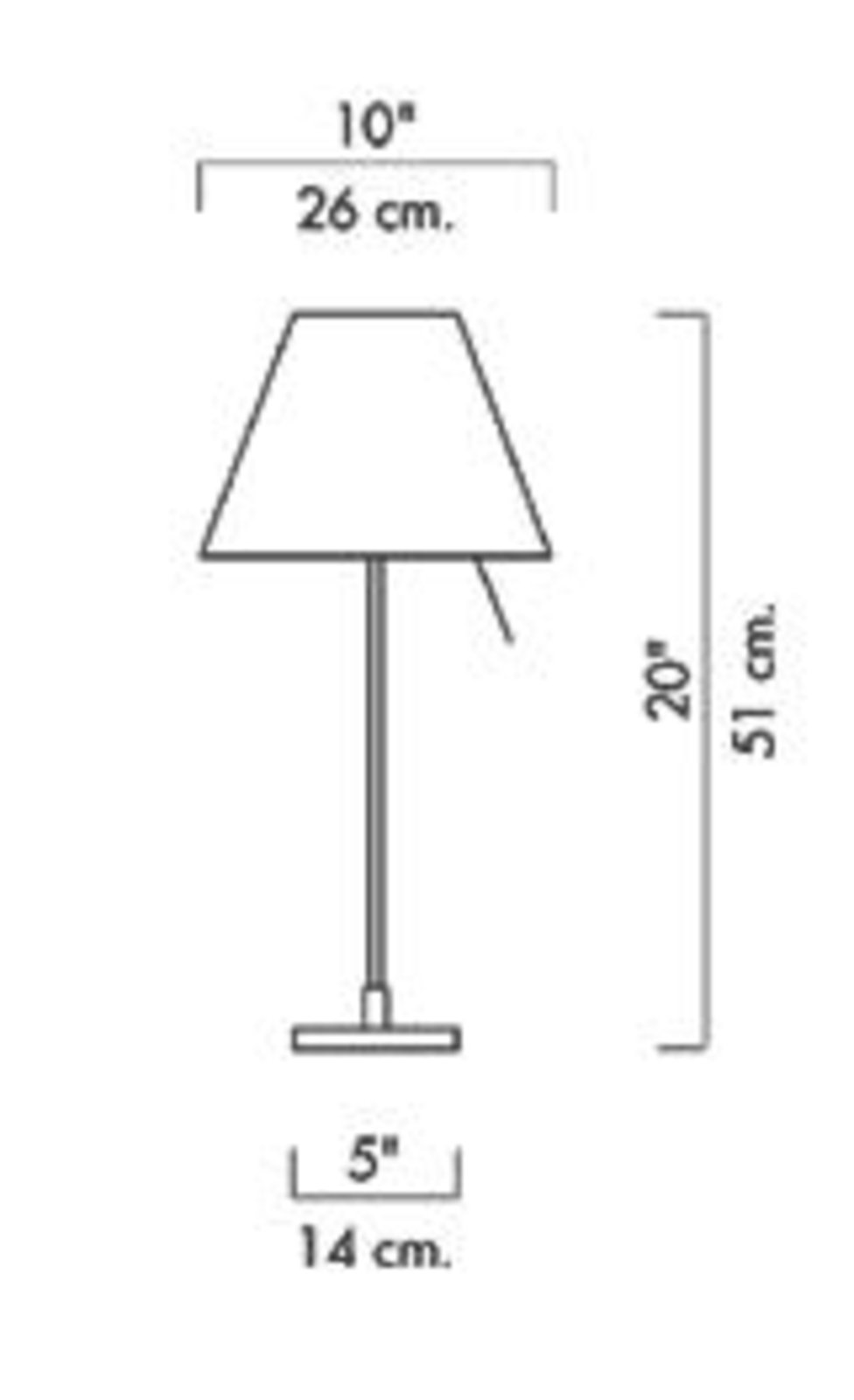 Costanzina Stolna lampa Mistic Bijela - Luceplan