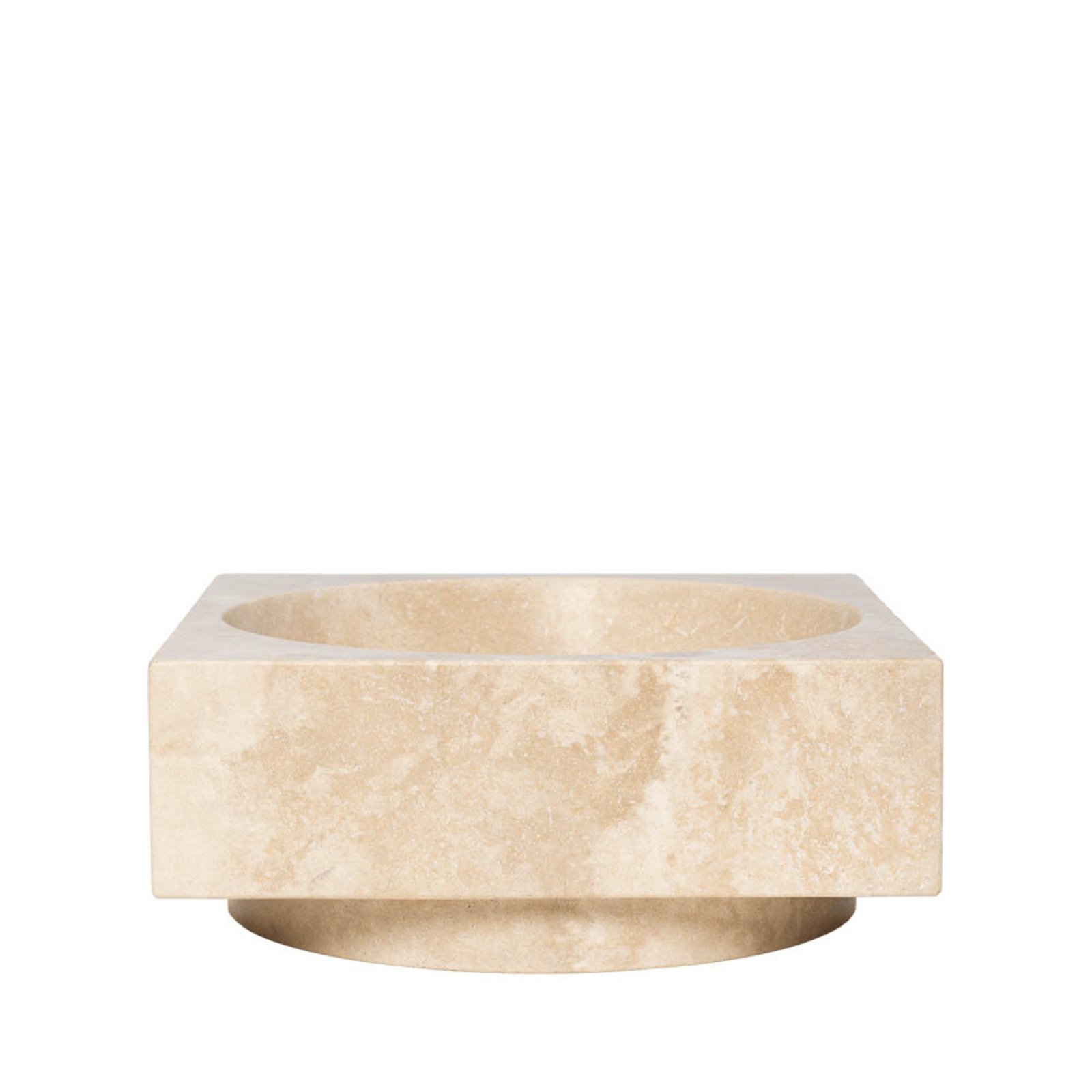 Hew High Centrepiece Plato Travertine - Ferm Living