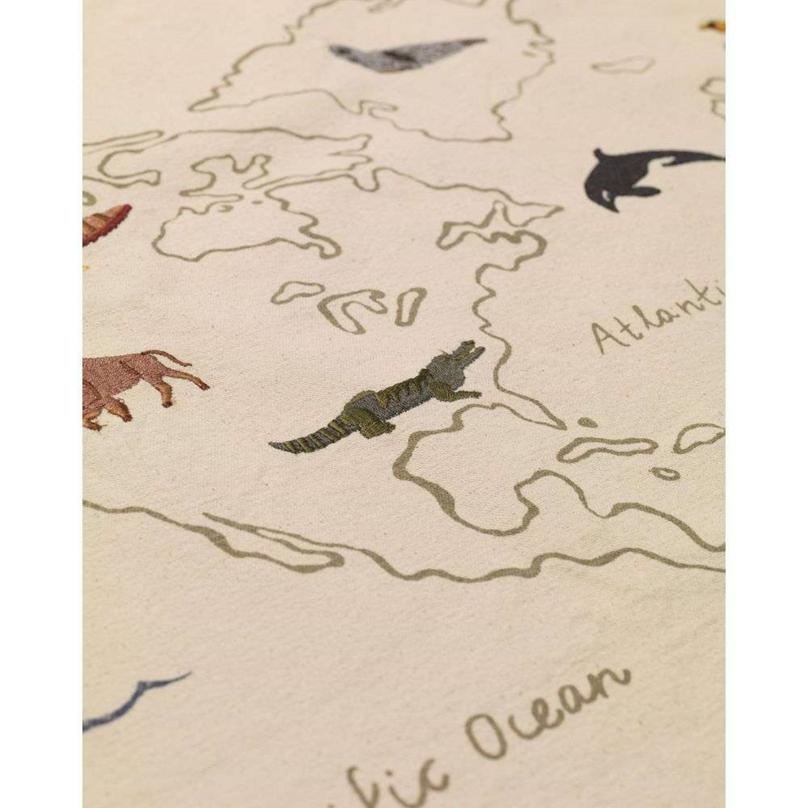 The World Textile Map Off-White - Ferm Living