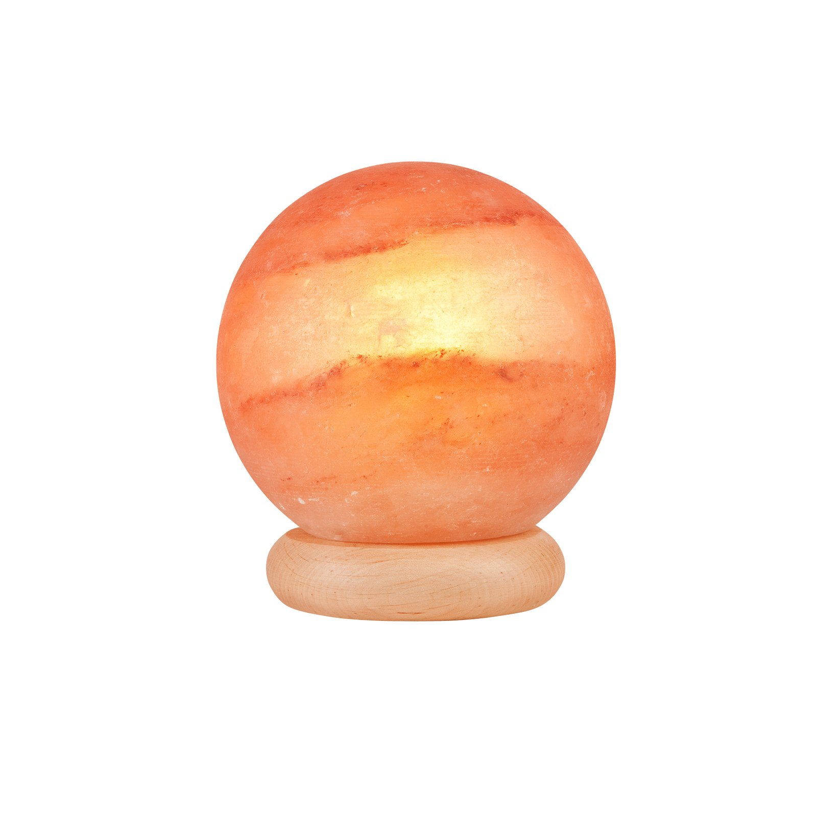 Envostar Harmony lámpara de mesa de sal bola base de madera