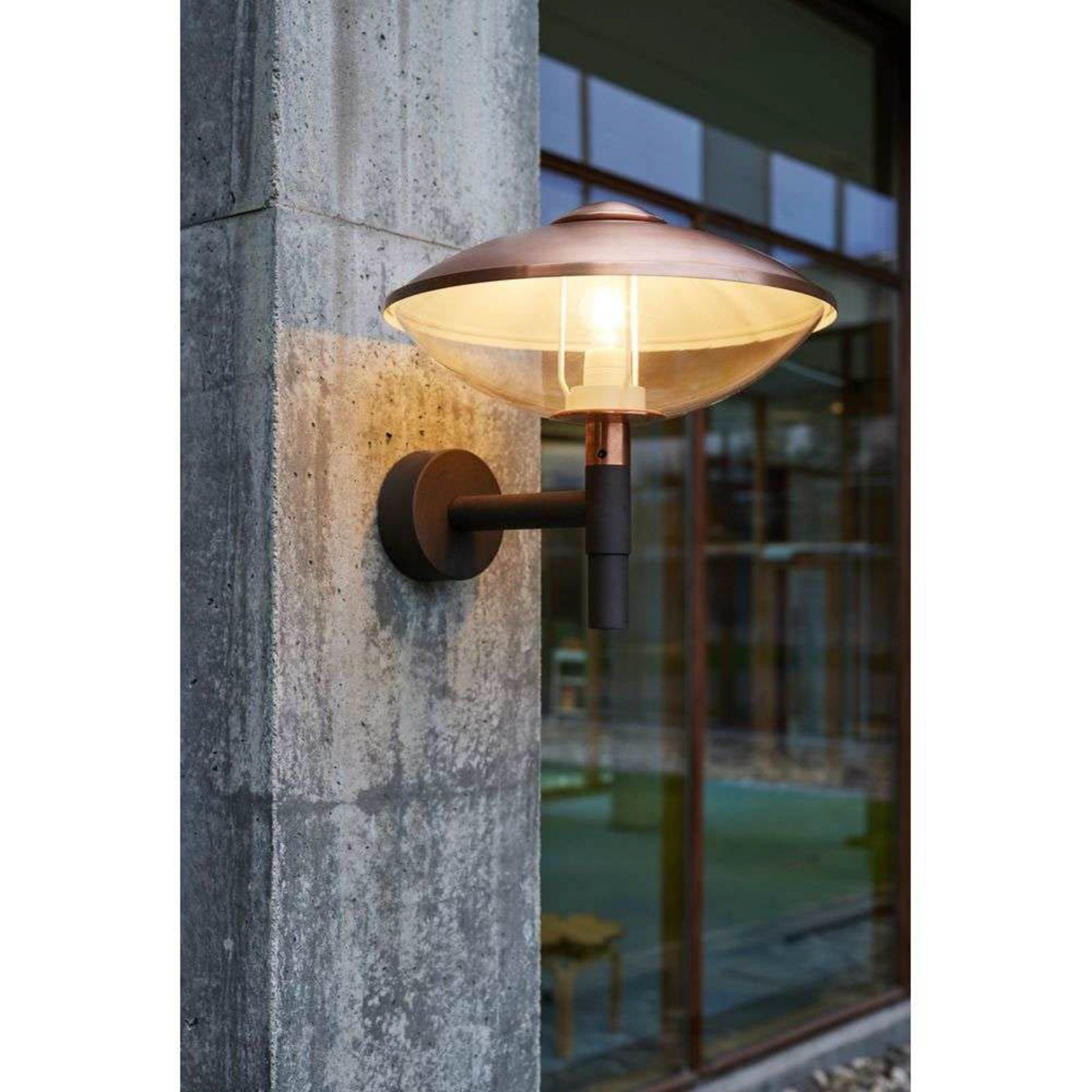 HL410 En el exterior Aplique de Pared Copper/Clear - Fritz Hansen