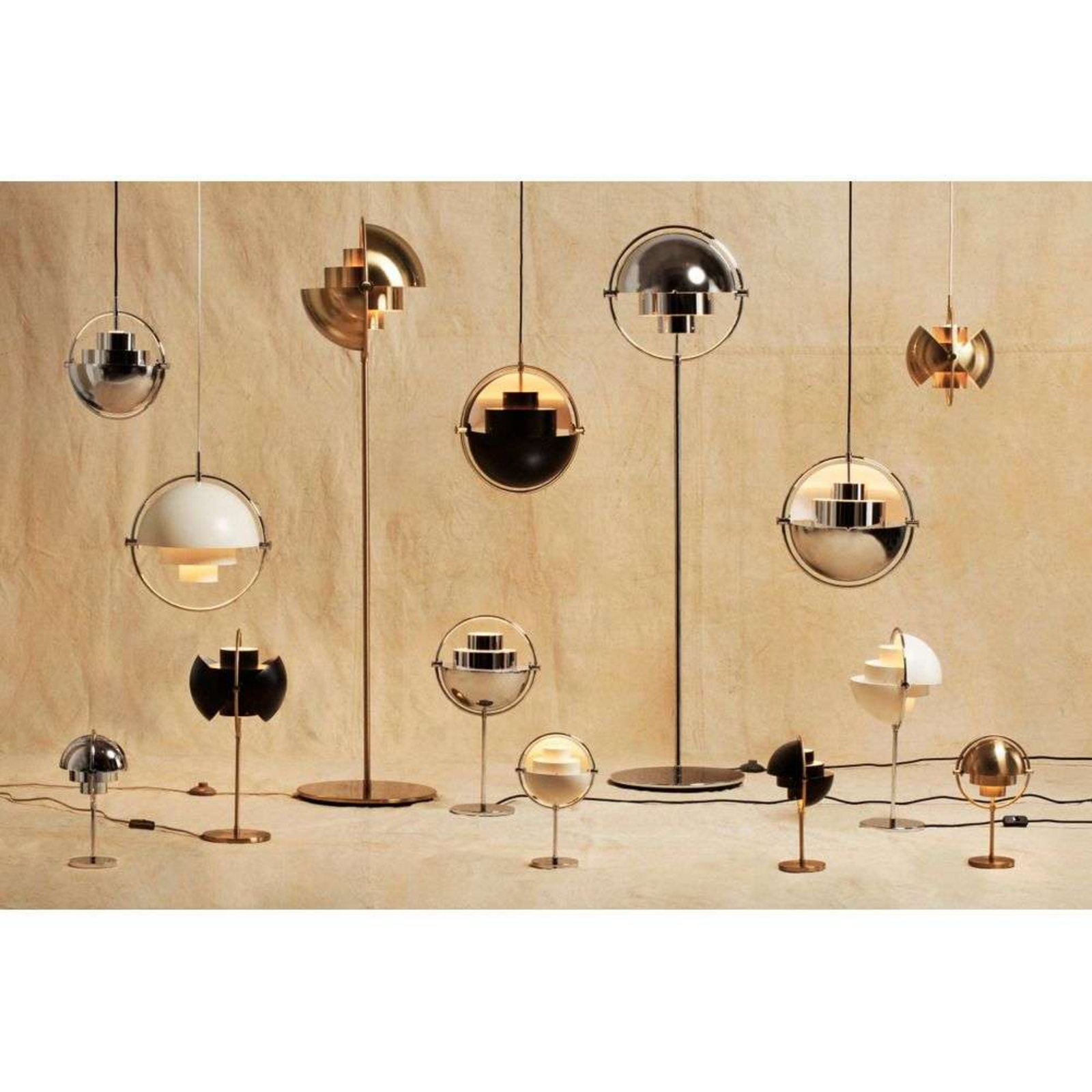 Multi-Lite Gulvlampe Chrome/Black - GUBI
