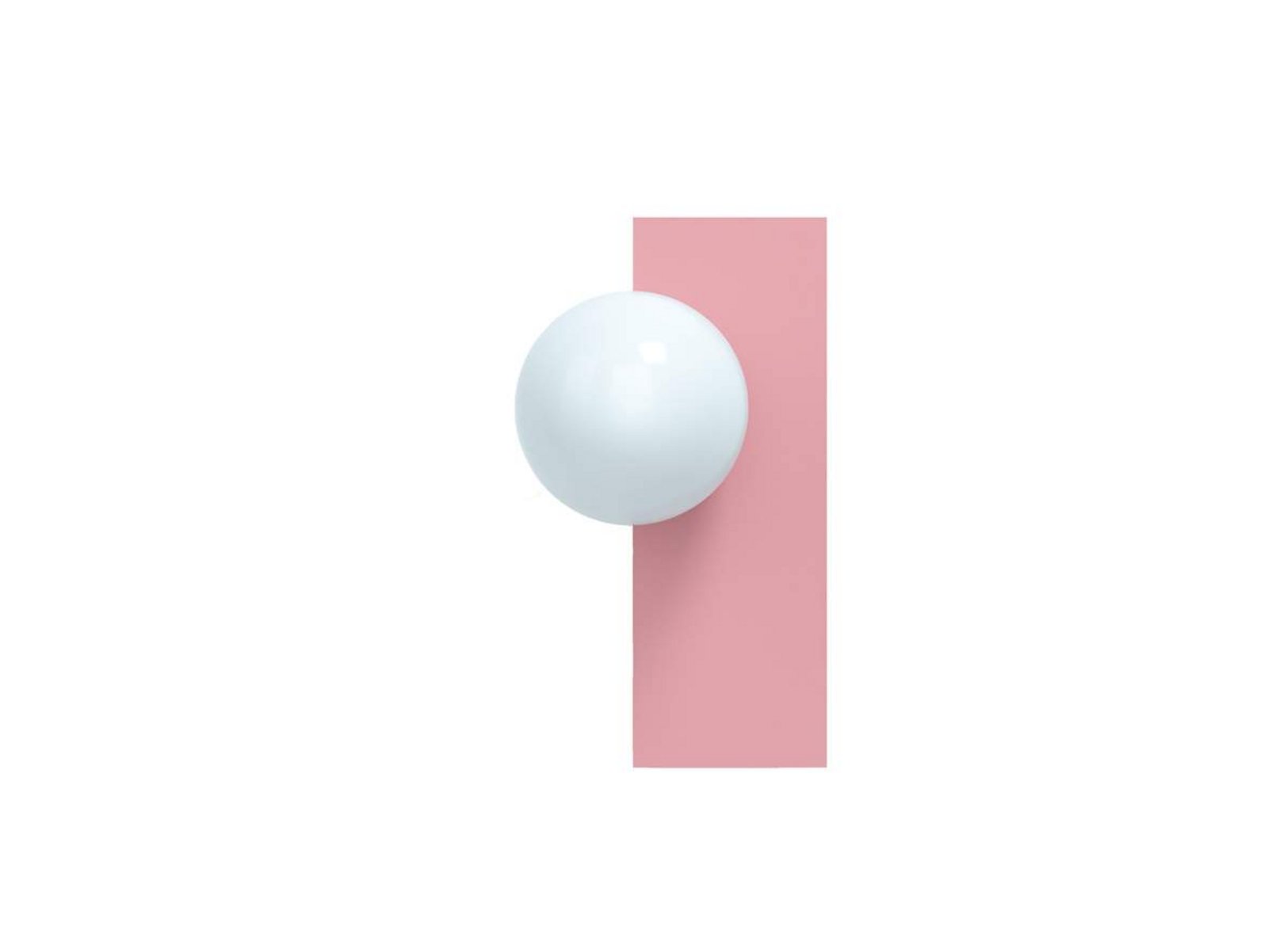 Candy Big Rectangle S Wandlamp Bubblegum Pink - Swedish Ninja