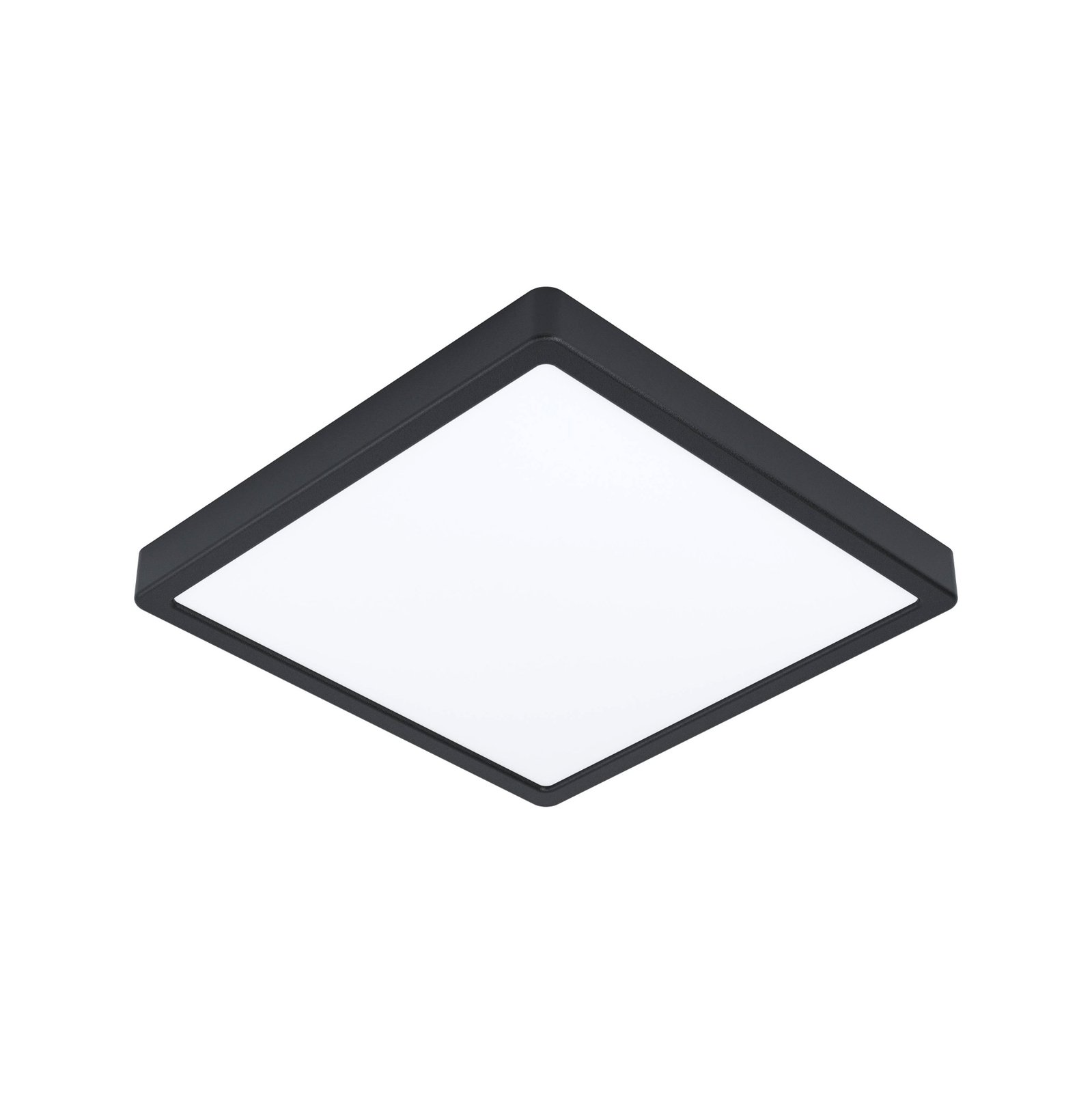 LED-kattovalaisin Fueva 5 IP44 840 musta 28,5x28,5