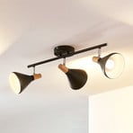 Lindby loftlampe Arina, 53 cm, sort, 3 lyskilder, E14