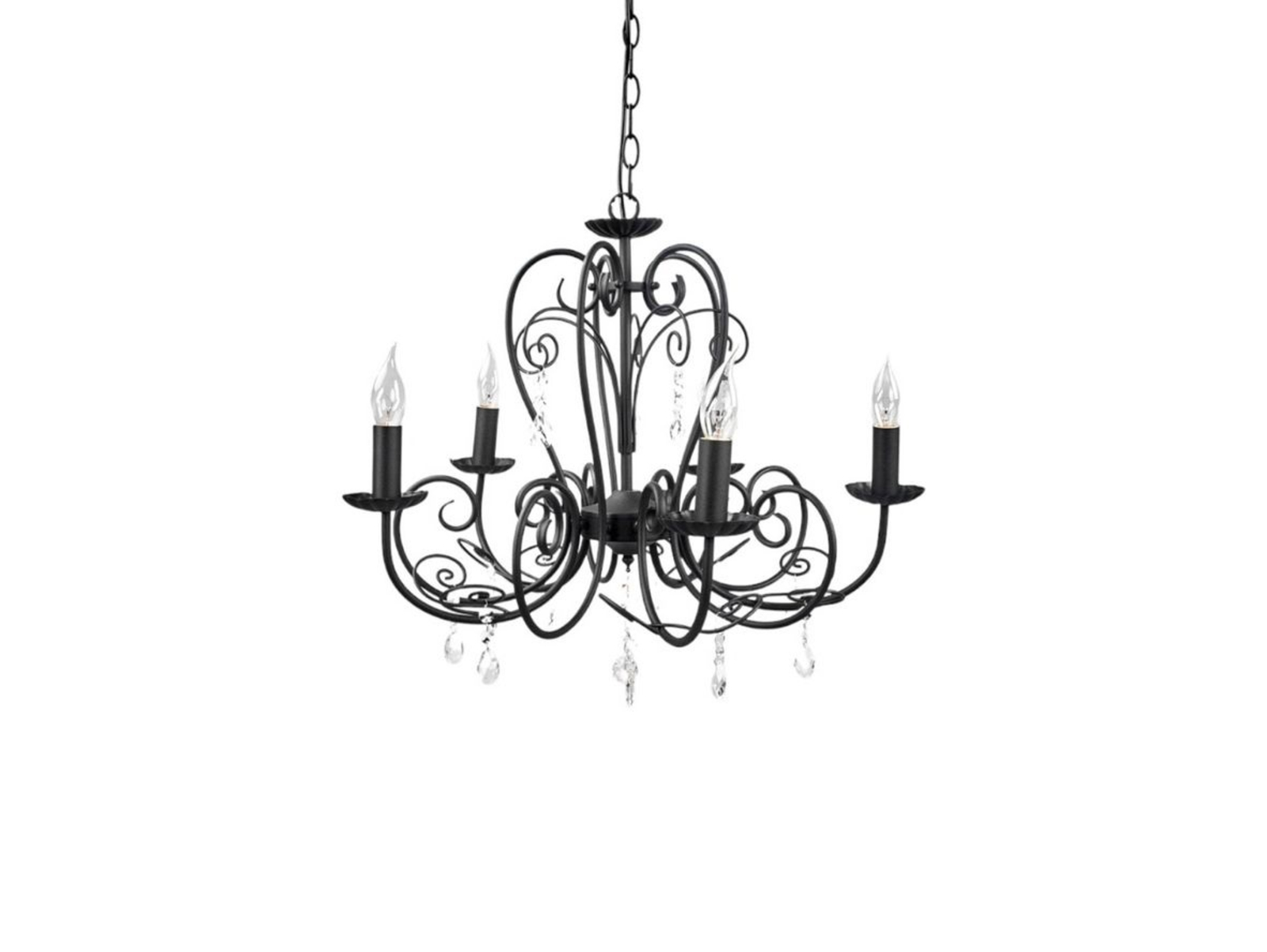 Sophina Kroonluchter Black/Clear - Lindby