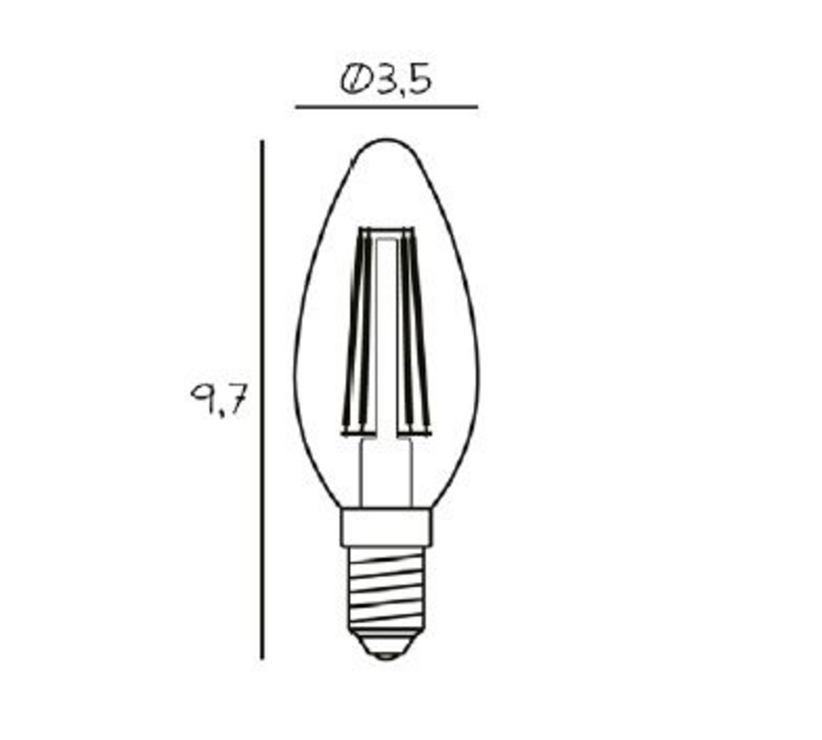 Leuchtmittel LED 3,5W (245lm) 2200K Dim. Kerzen E14 - Design By Us