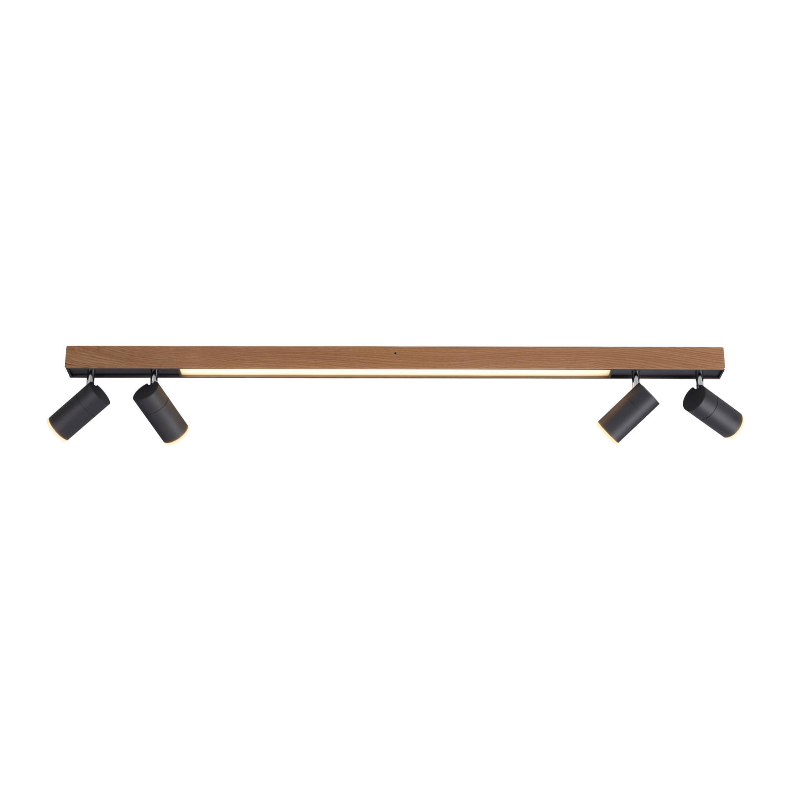 LED-Deckenlampe PURE Lines, 120 cm, schwarz, Holz, Remote