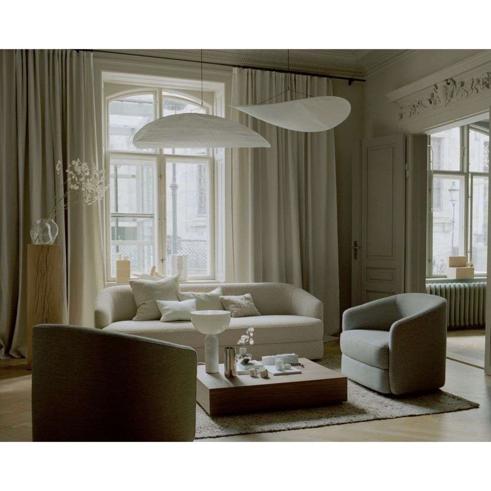 Tense Pendelleuchte Ø90 White - New Works