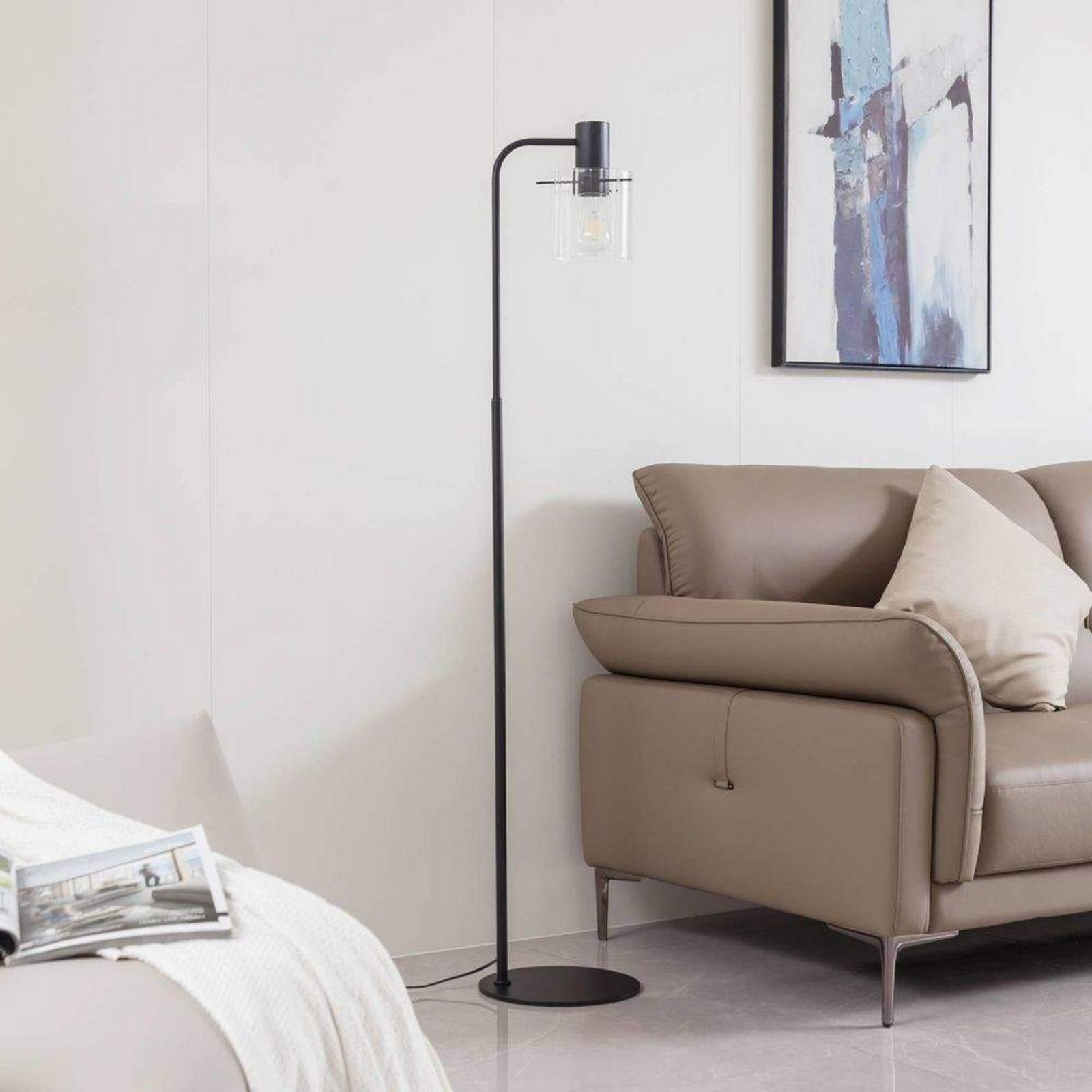 Eirian Lampadaire Clear/Black - Lucande
