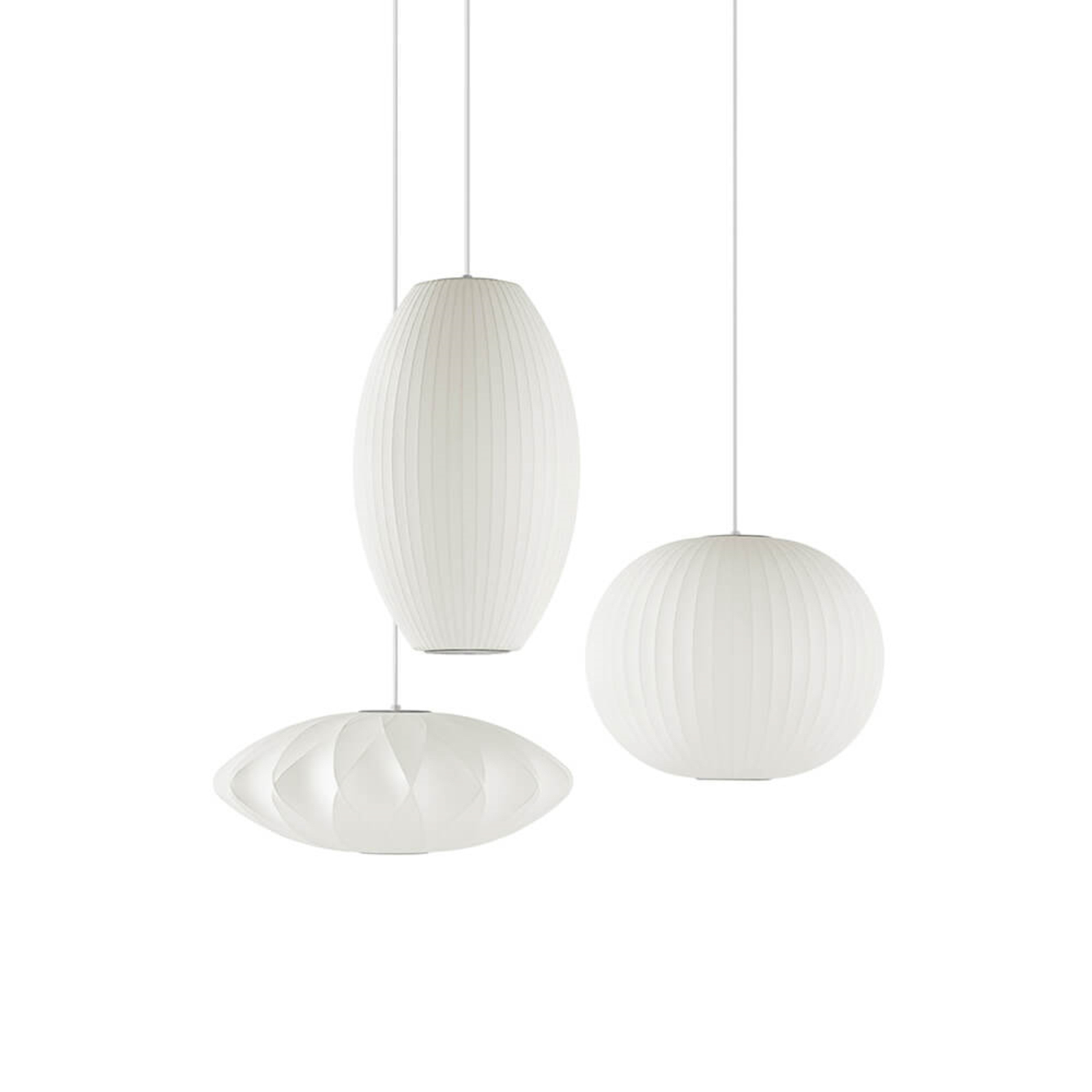 Nelson Ball Crisscross Bubble Hanglamp M Off-White - Herman Miller