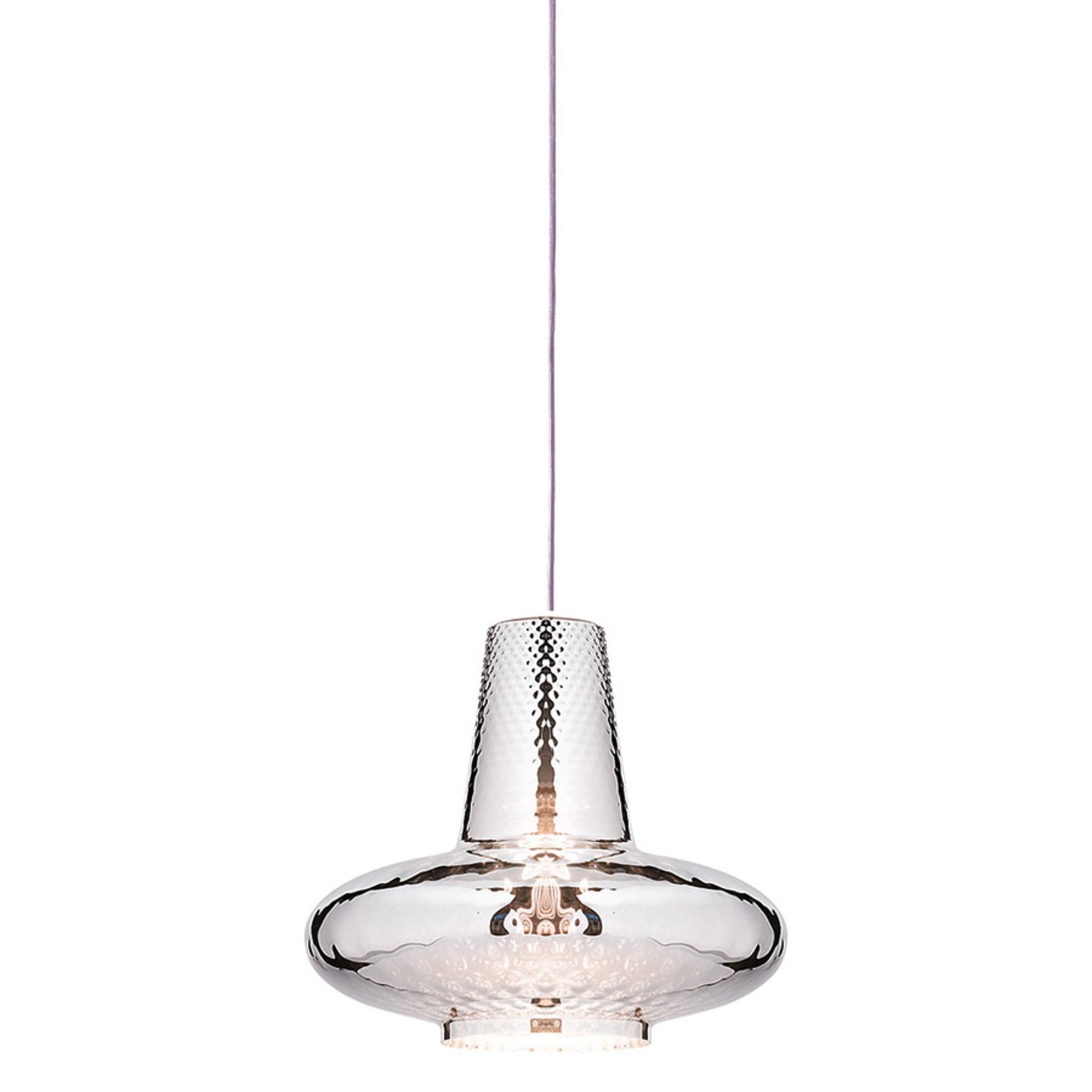 Lampada a sospensione Giulietta 130 cm argento metallizzato