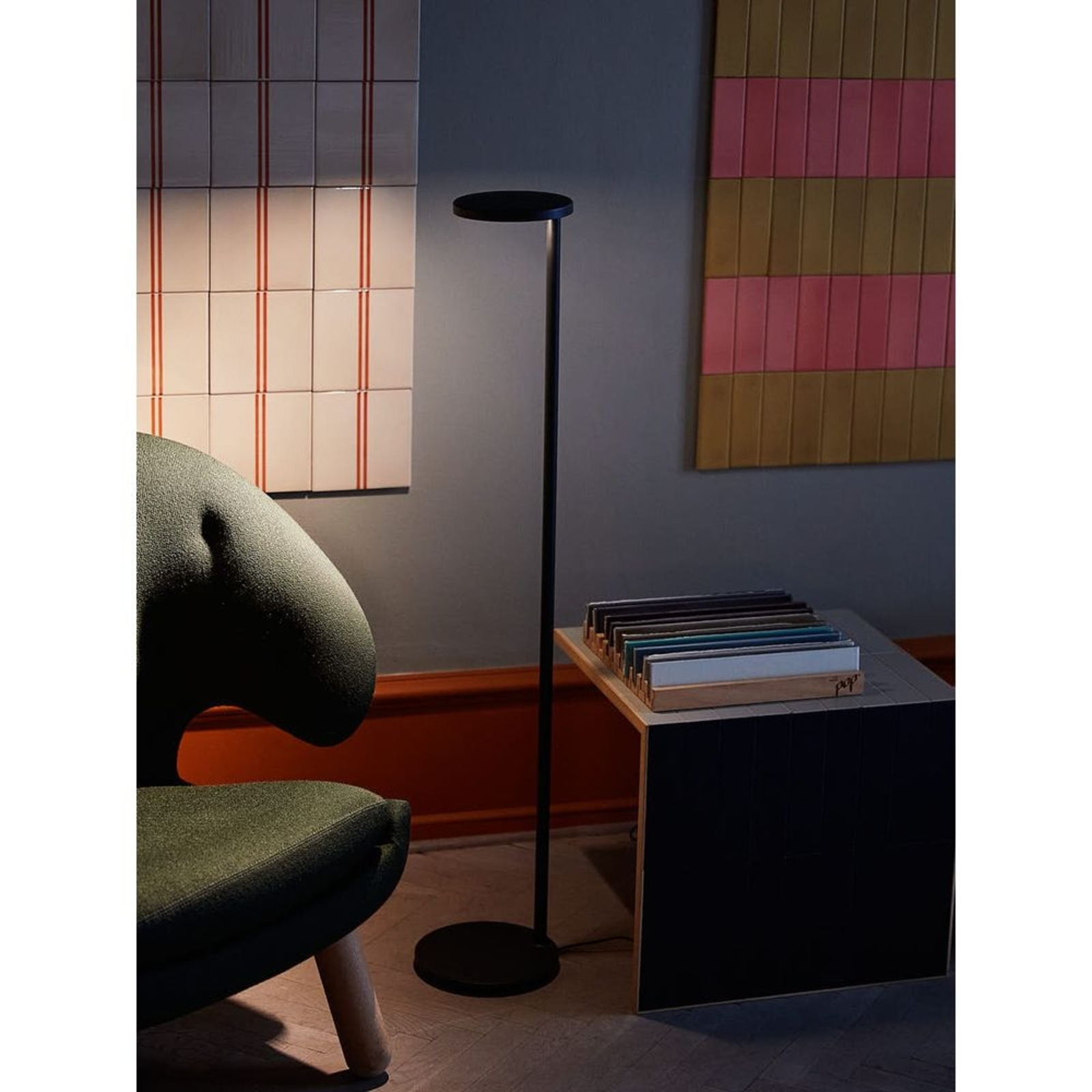 Oblique F Floor Lamp 3000K Matt Anthracite - Flos