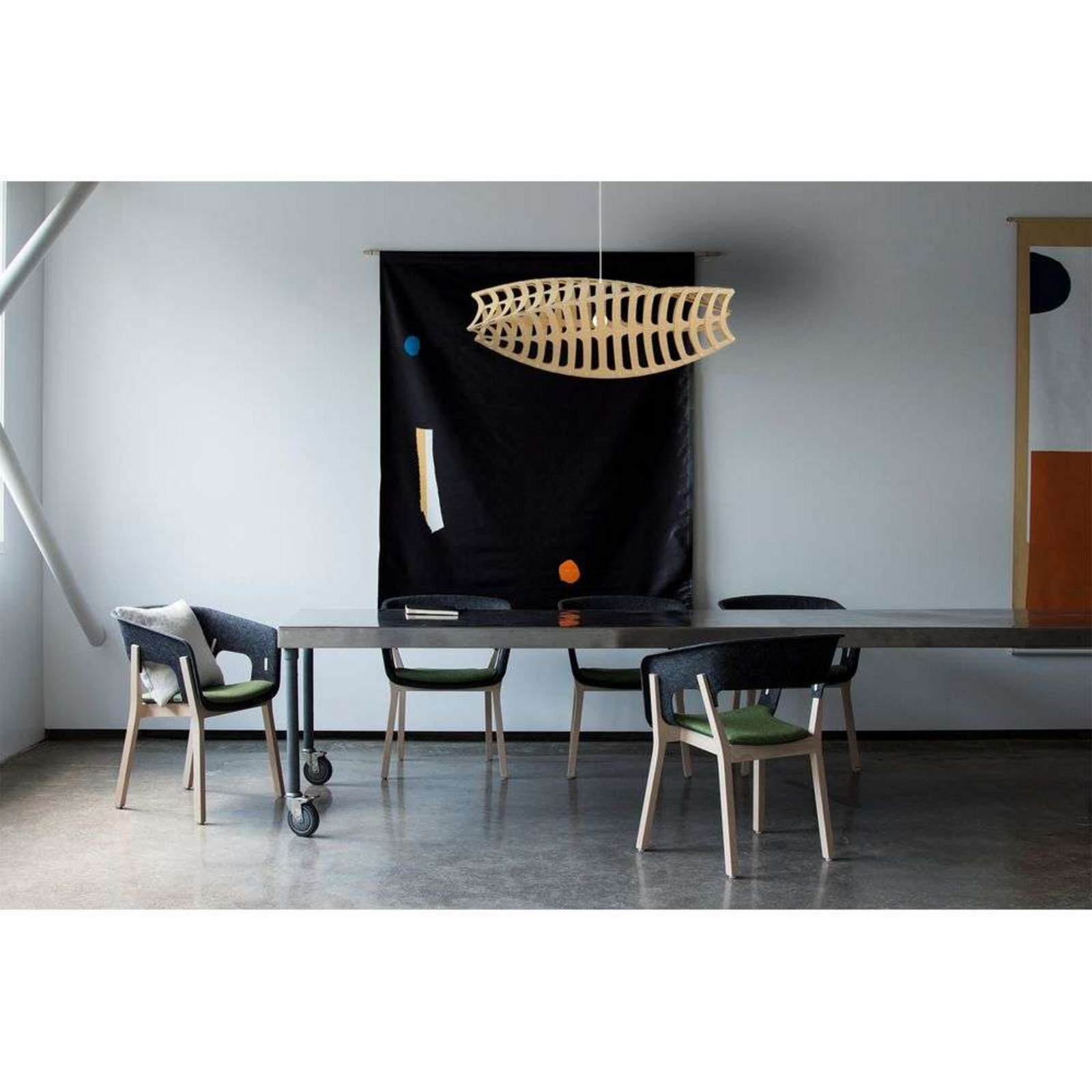 Toru Pendant Medium 2 Sides Black - David Trubridge