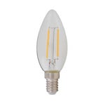 E14-LED-filamenttikynttilälamppu 2W kirkas 2 700 K