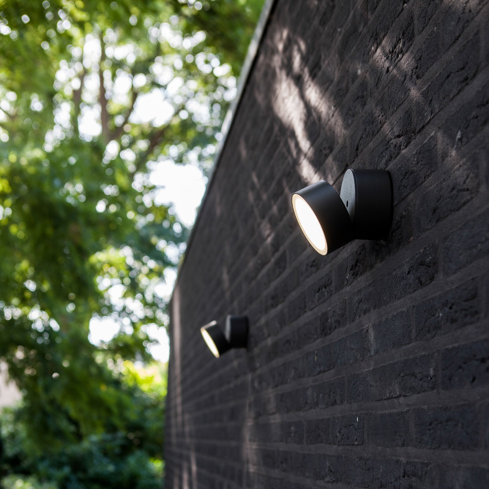 Udendørs LED-væglampe Trompet, Ø 9,4 cm