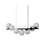 Isandro 7 Hanglamp Zwart/Opaal - Lucande