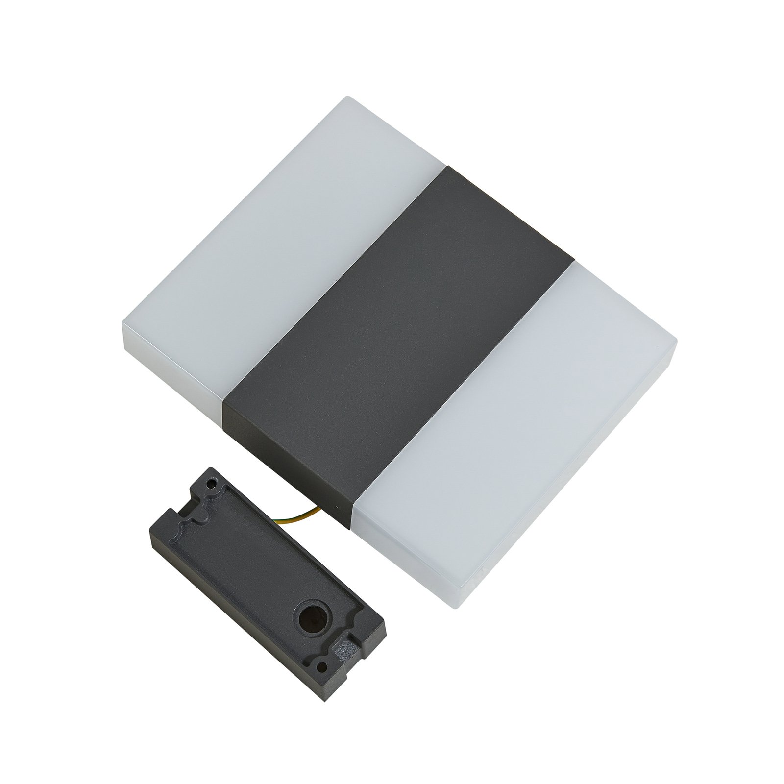 Lindby LED āra sienas lampas Branor, alumīnijs, antracīts, IP54