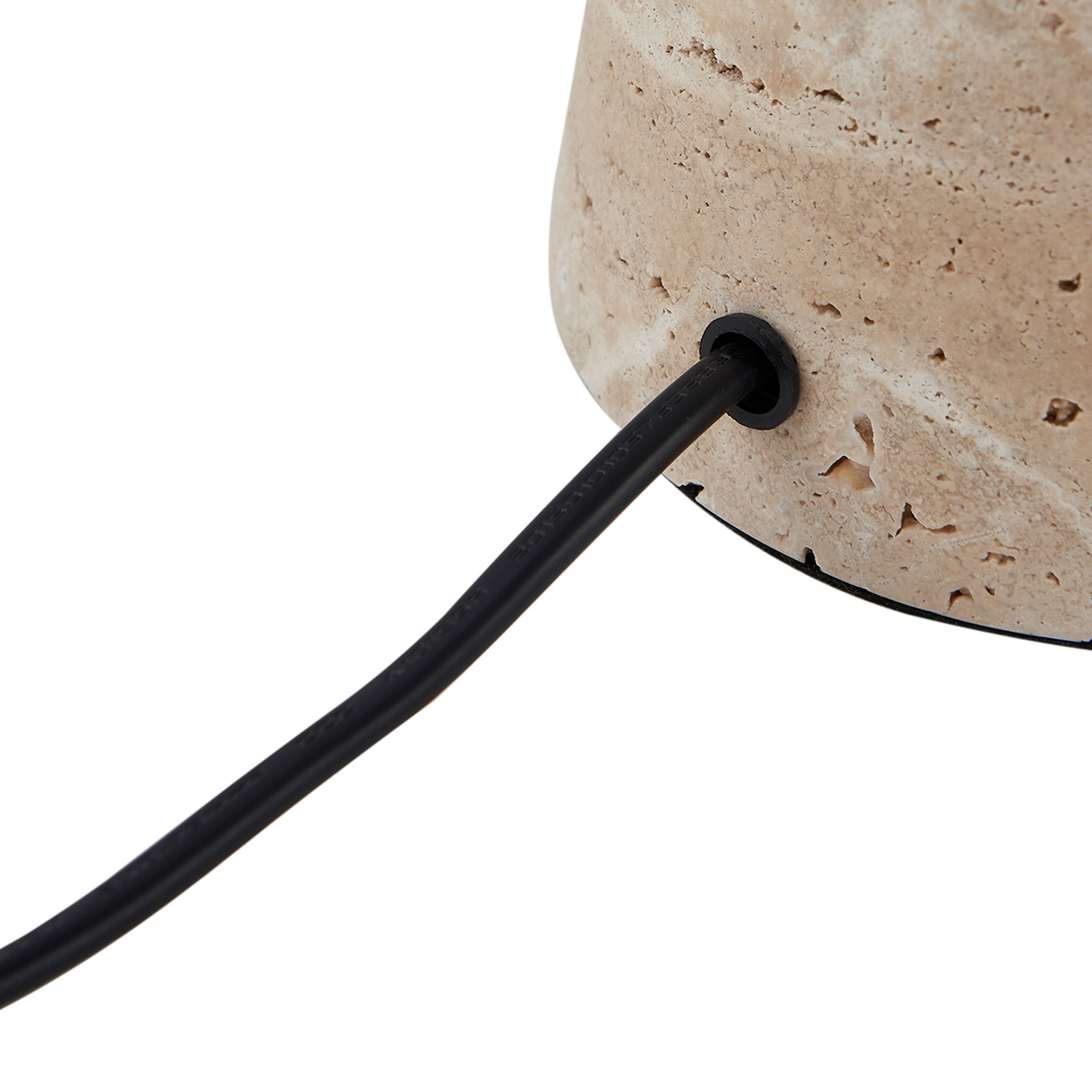 Lindby Tischleuchte Magritt, beige, Metall, Stein, 41 cm