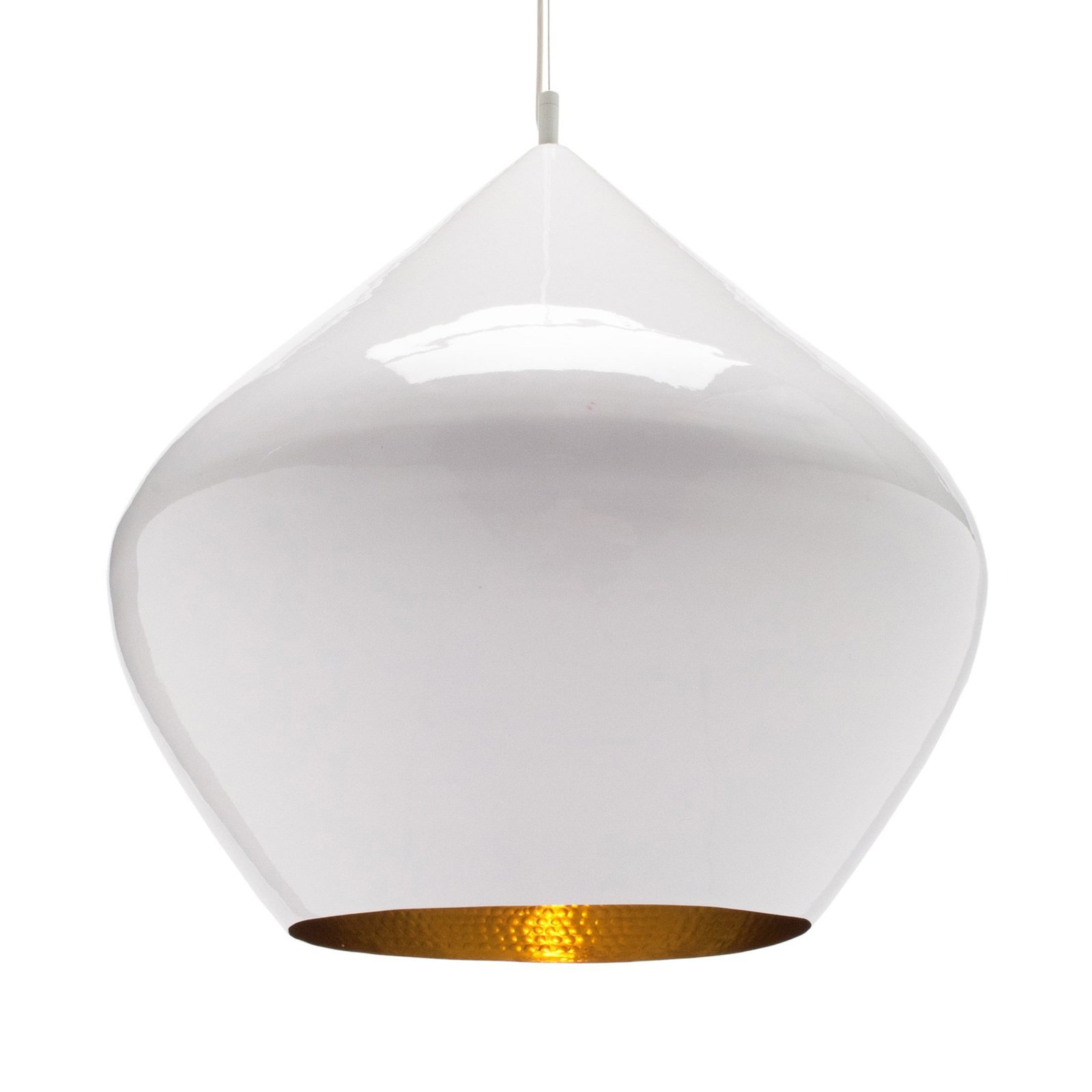 Tom Dixon Beat Stout LED-pendellampa, vit