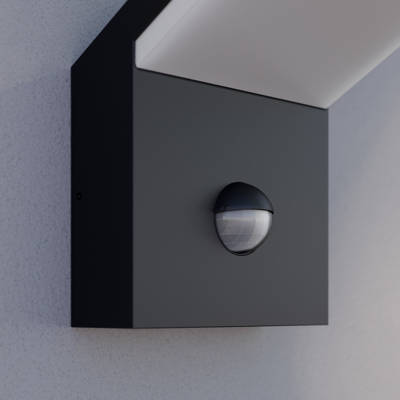 Arcchio udendørs LED-væglampe Yolena, sensor, antracit, aluminium