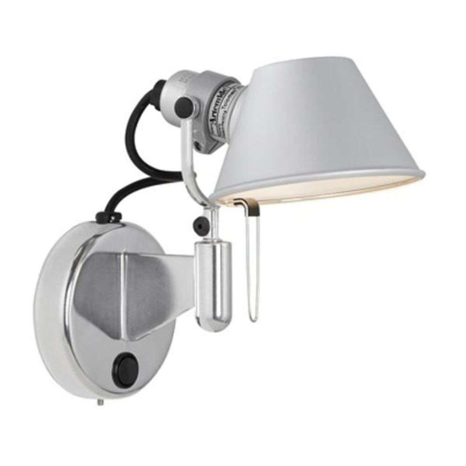 Tolomeo Micro Faretto Wandlamp met Schakelaar E14 Aluminium - Artemide