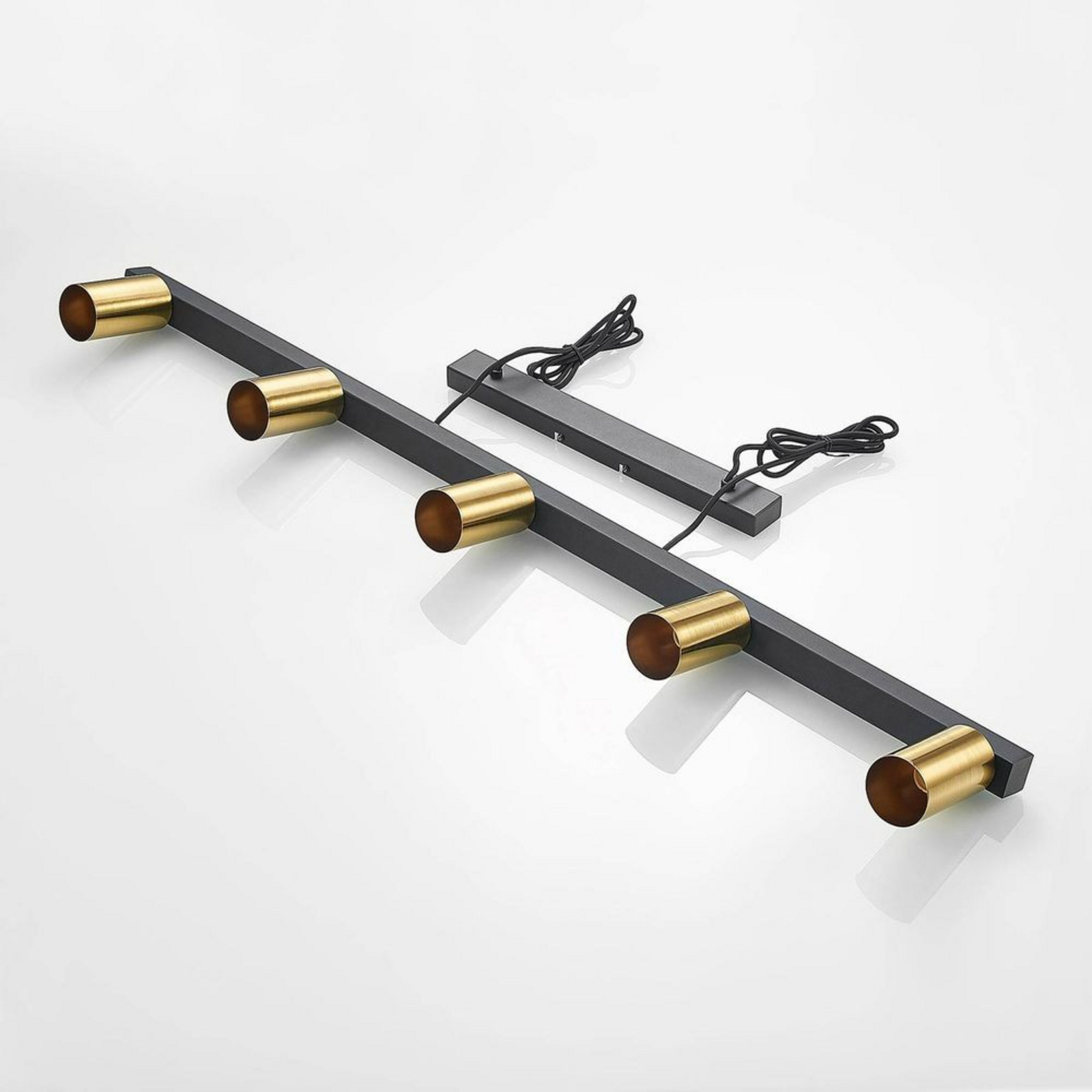 Baliko 5 Hanglamp Black/Brass - Lindby