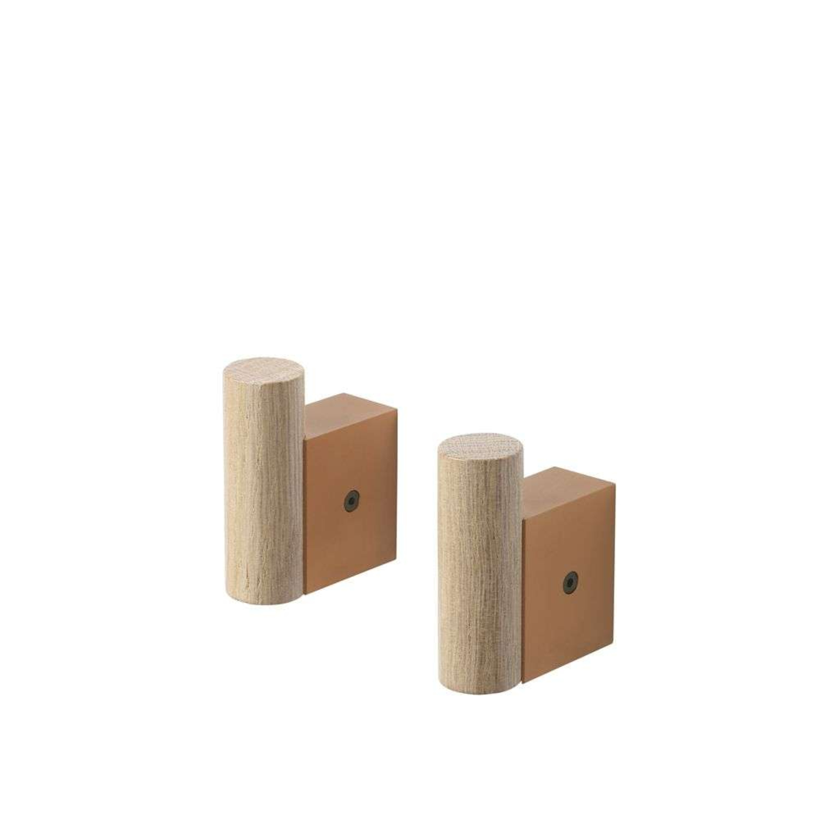 Attach Hook Set of 2 Oak/Burnt Orange - Muuto